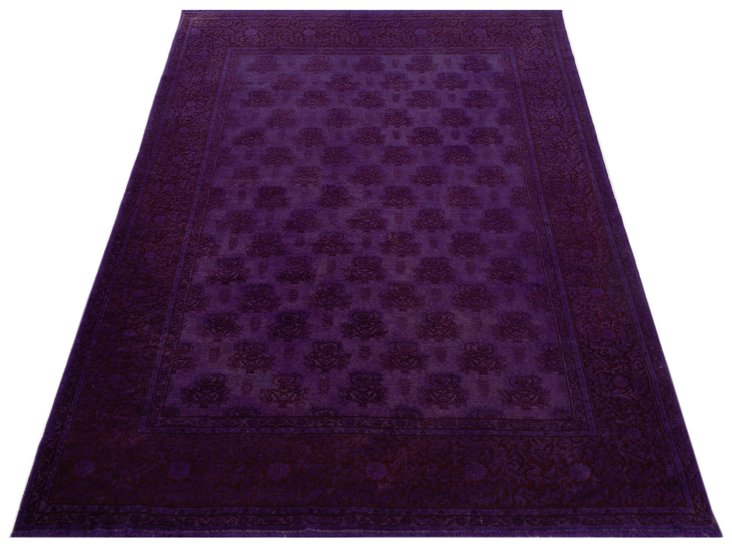 Vintage 108914 Purple 6.10x8.3 Hand Knotted Rug