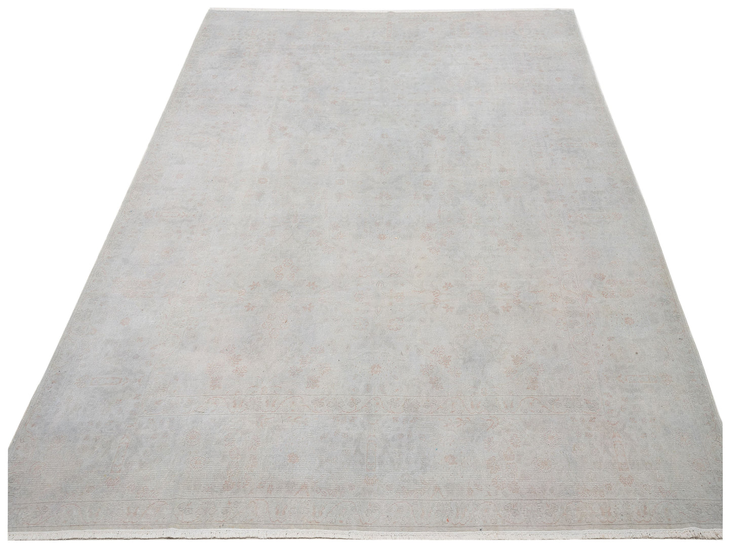 Vintage 107435 Silver 8.11x11.4 Hand Knotted Rug