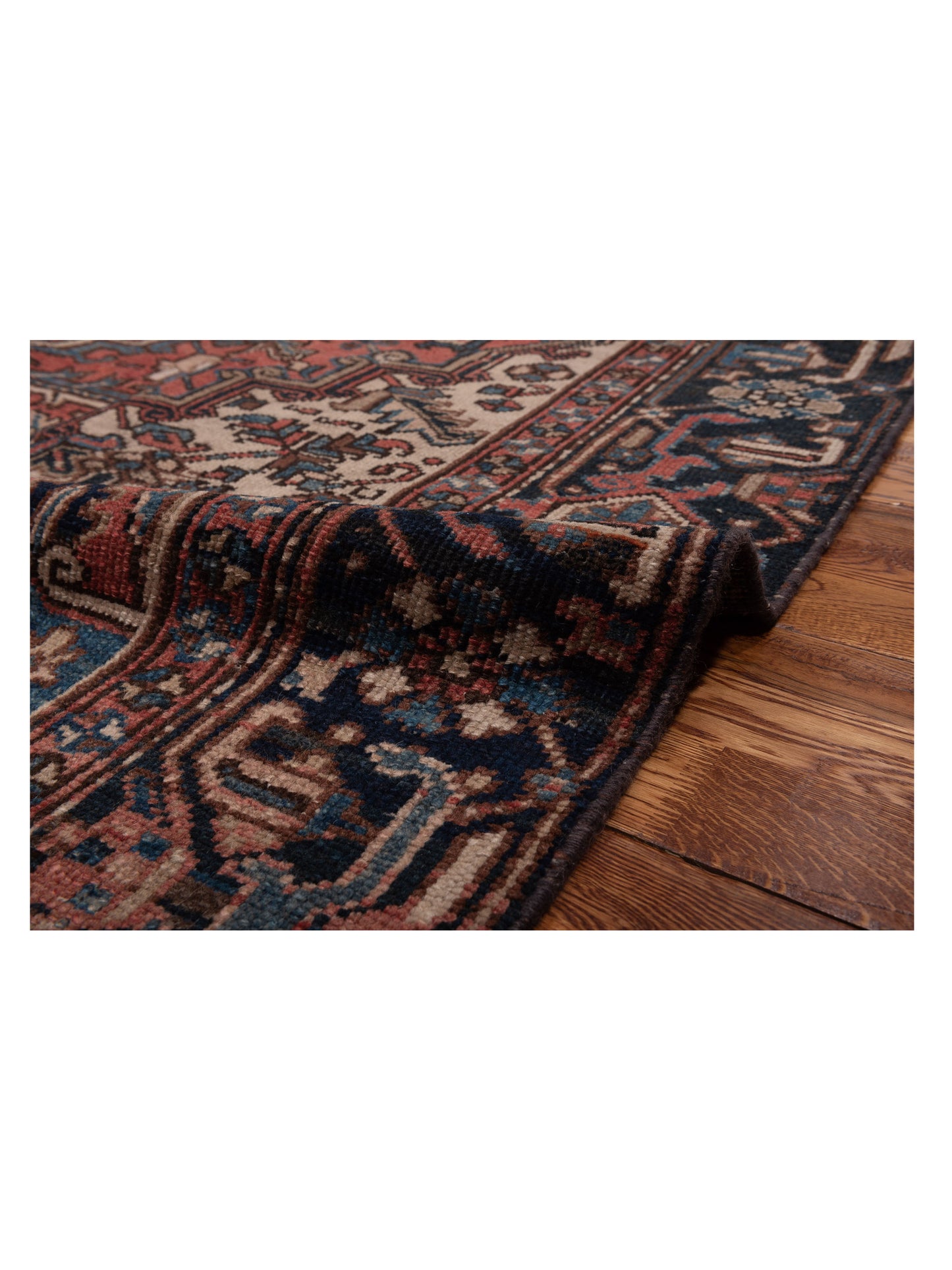 Persian 108066 Rust Navy 7.3x10.4 Hand Knotted Rug
