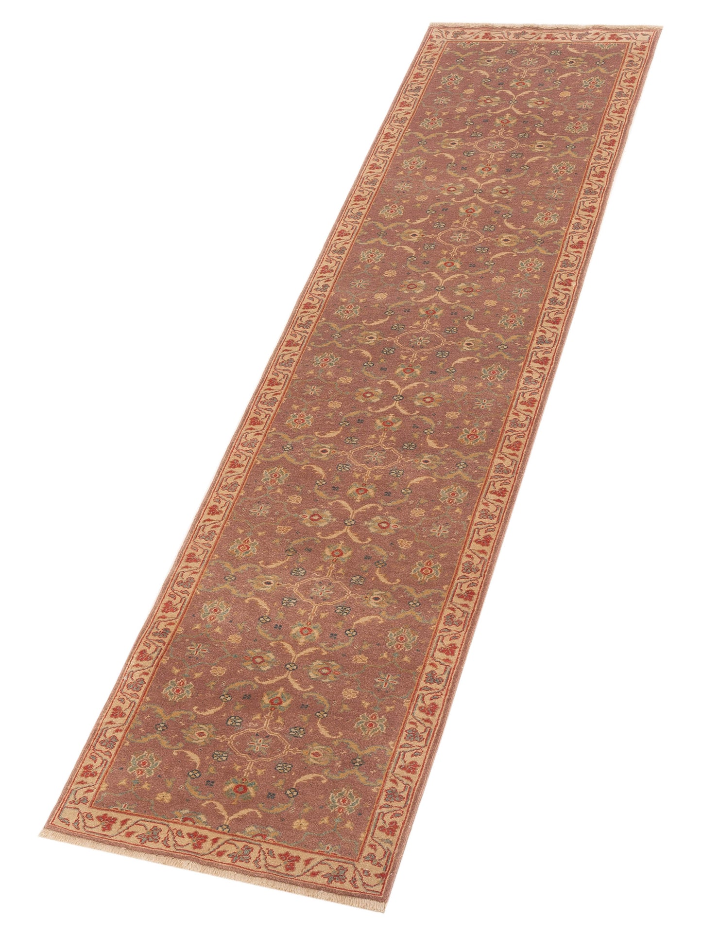 Antique Loom 105066 Purple Ivory 2.6x10.1 Hand Knotted Rug