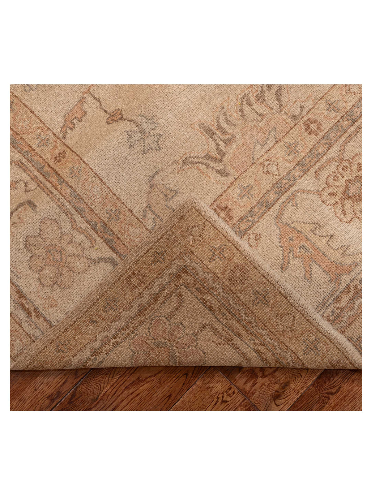 Anadol Oushak 108104 Cream Cream 9.2x12.3 Hand Knotted Rug