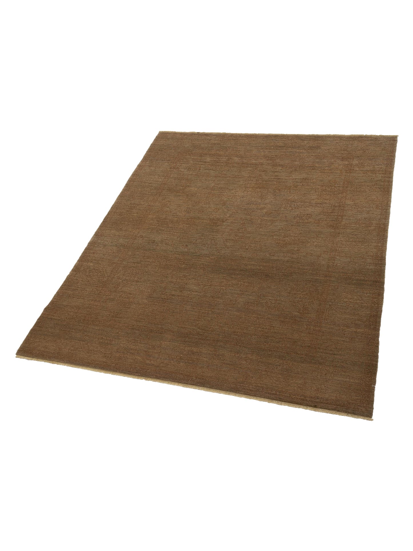 Defne Jade Brown Brown 8.1x9.11 Hand Knotted Rug