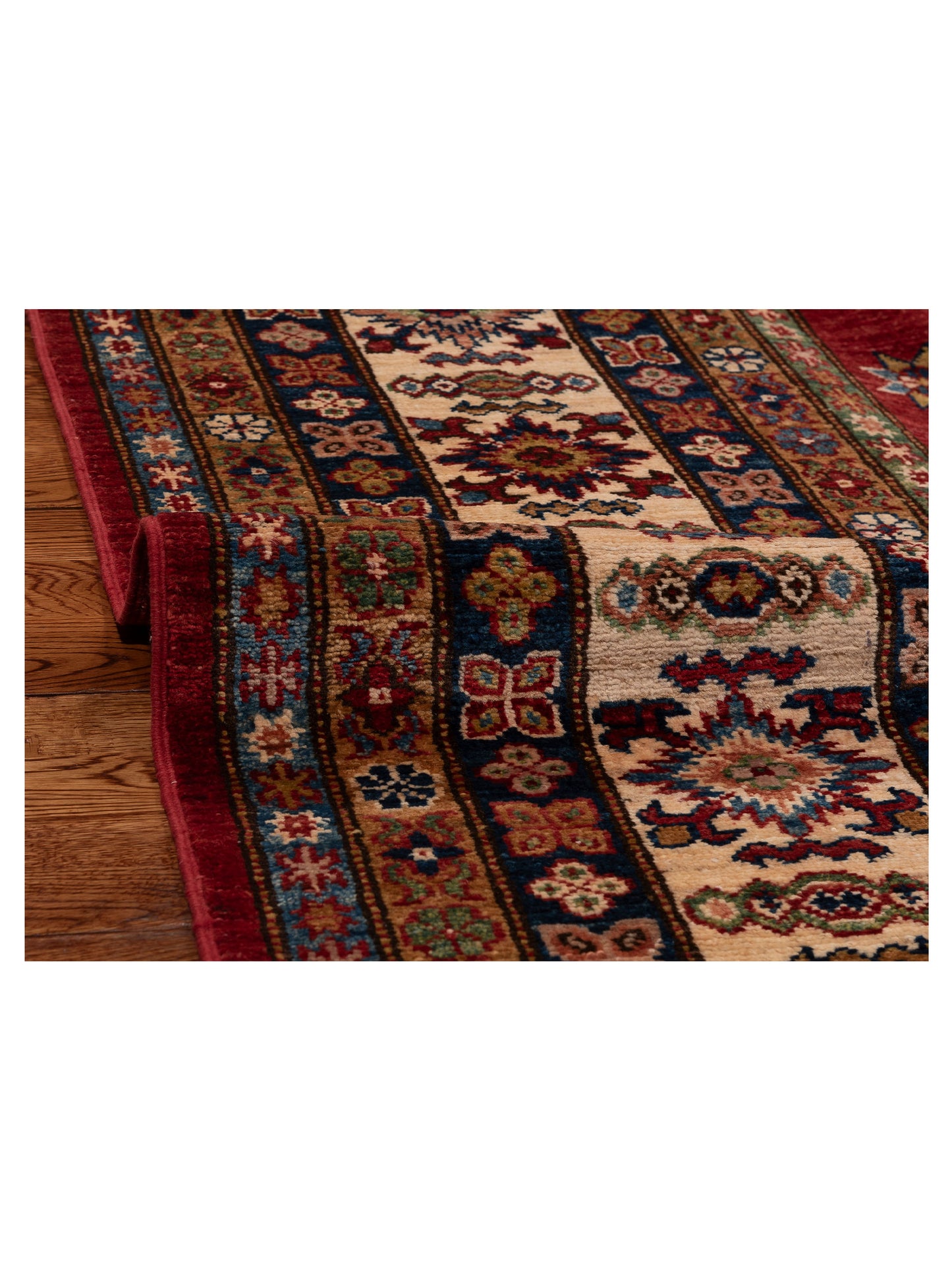 Kazak 151907 Red Ivory 8.9x12.5 Hand Knotted Rug