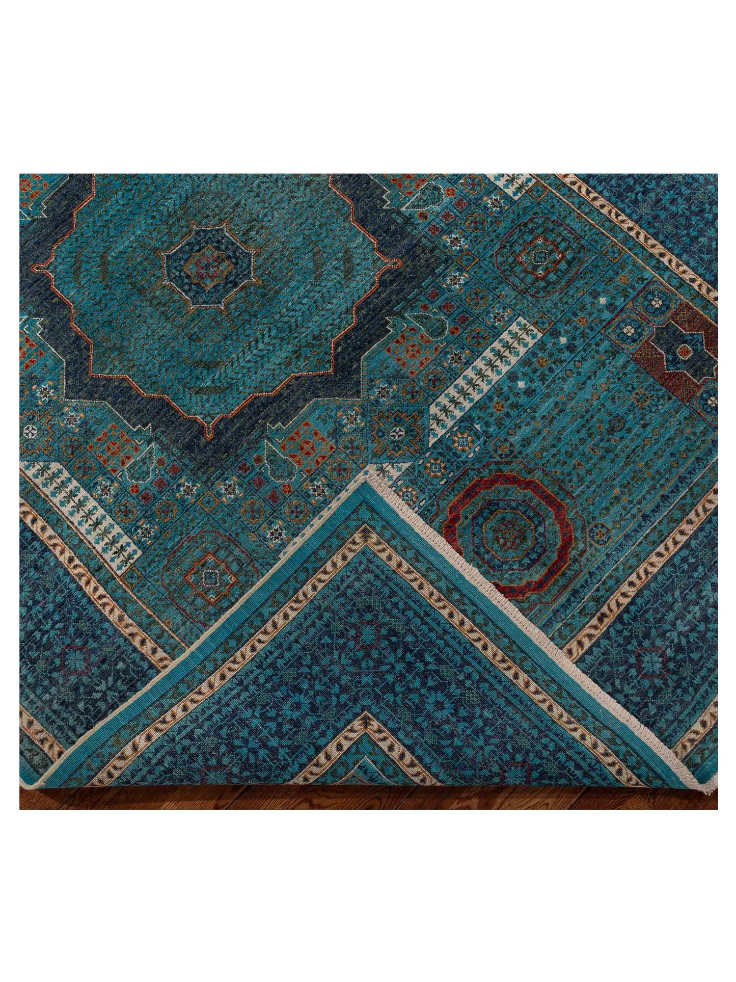 Artisan Mamluk 154659 Blue Blue 5.9x8.3 Hand Knotted Rug