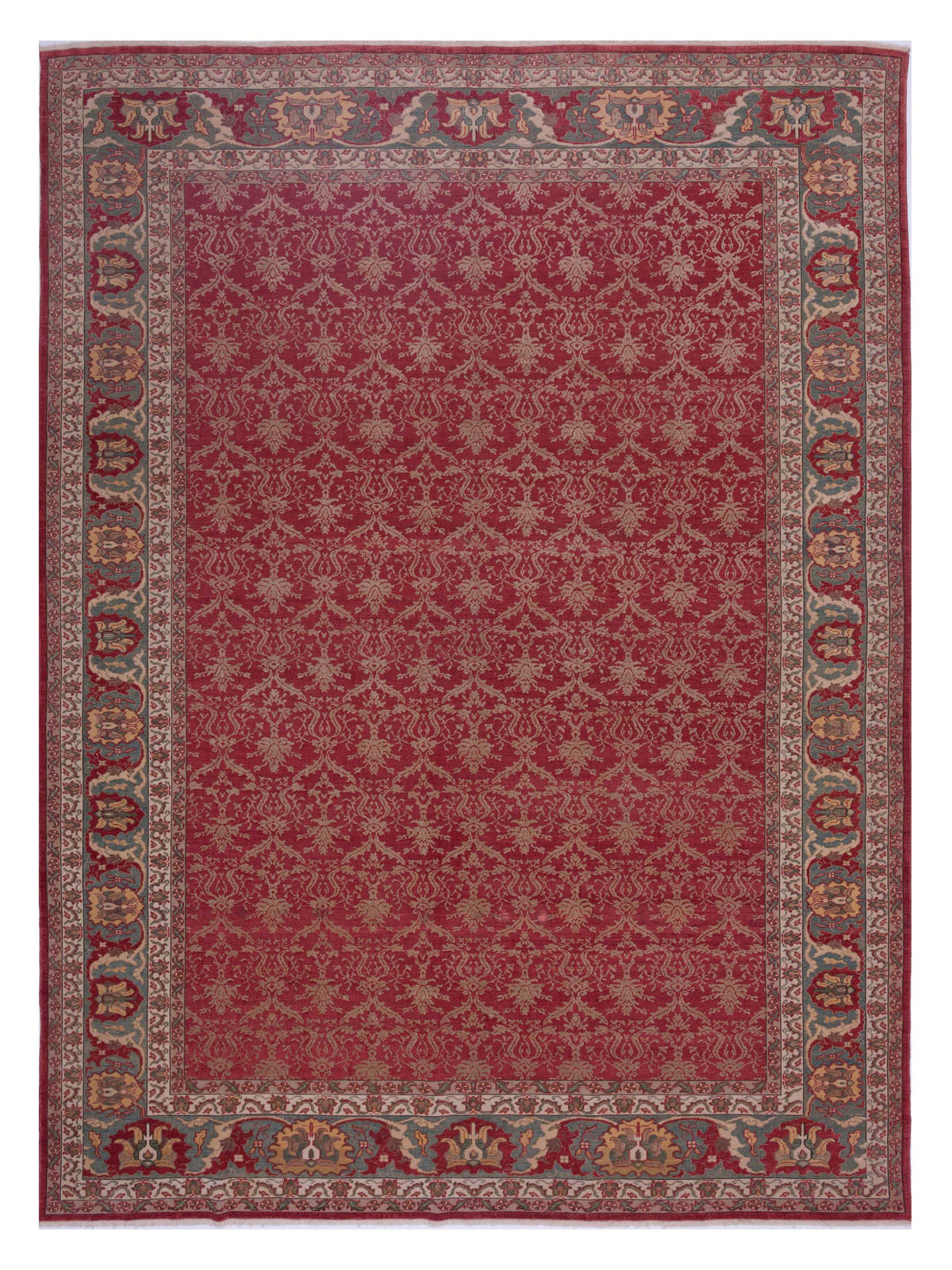 Pasha Antique Loom  Rust Sage Green Transitional