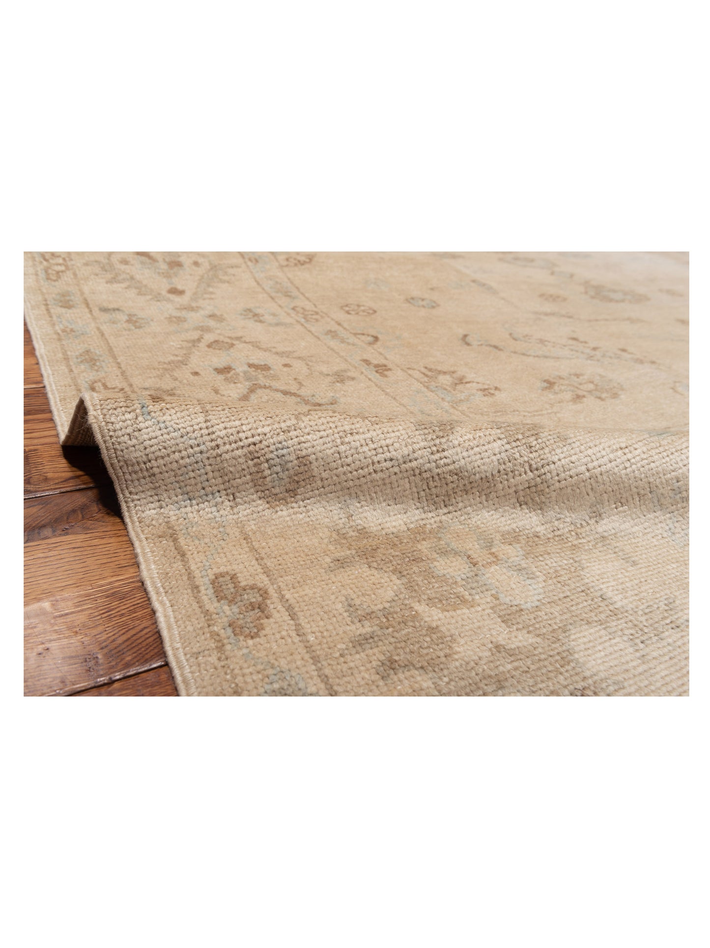 Angora Oushak 139243 Ivory Ivory 8.4x9.7 Hand Knotted Rug