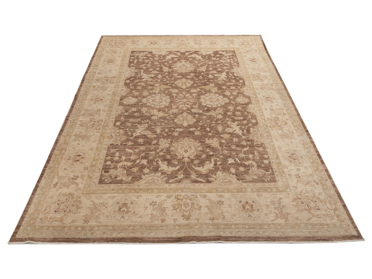 Sultan 154040 Brown Ivory 9.8x13.5 Hand Knotted Rug