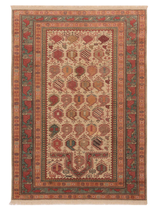 Pasha Antique Loom  Ivory Blue Traditional