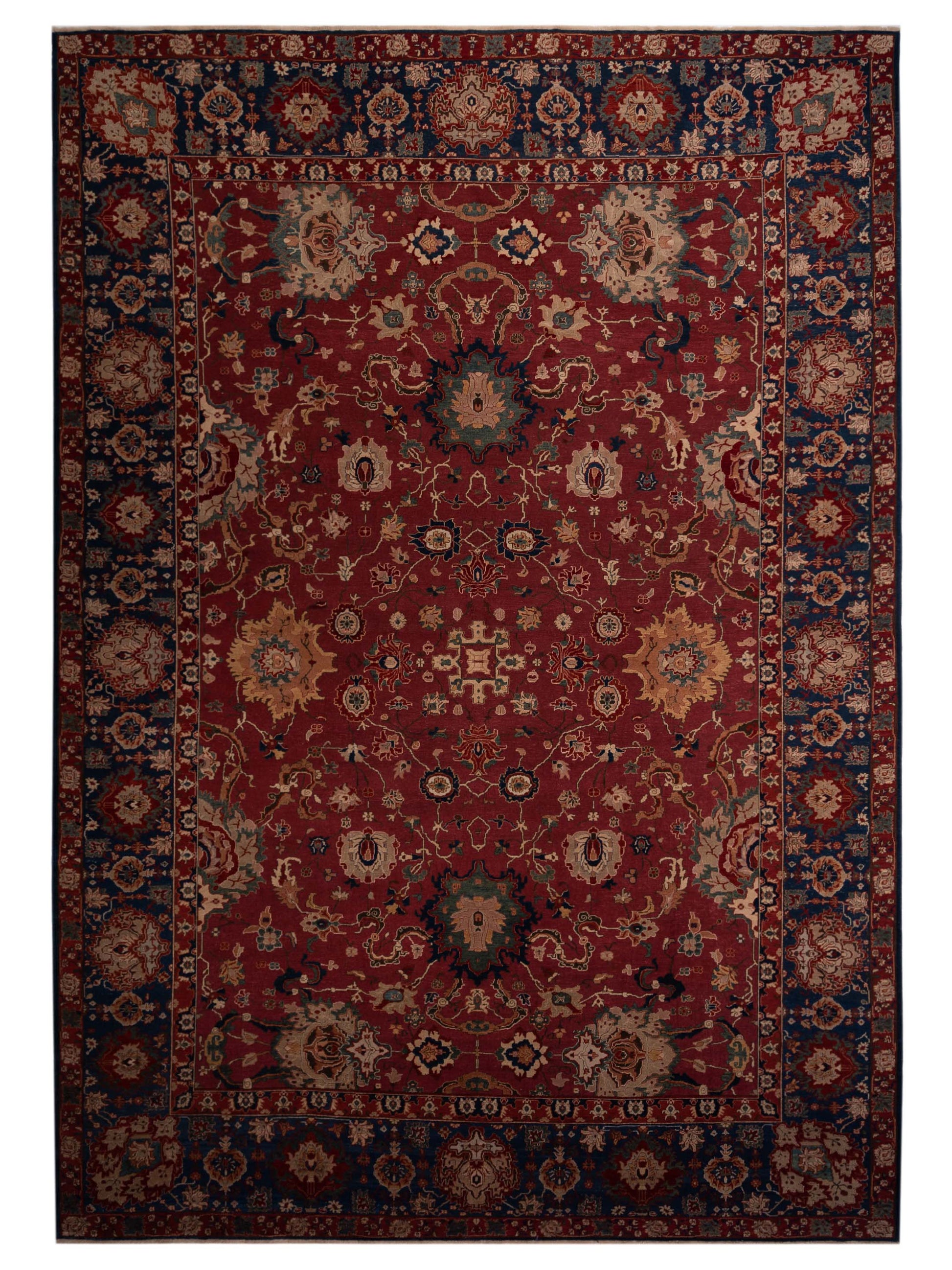 Pasha Antique Loom  Burgundy Navy Traditional
