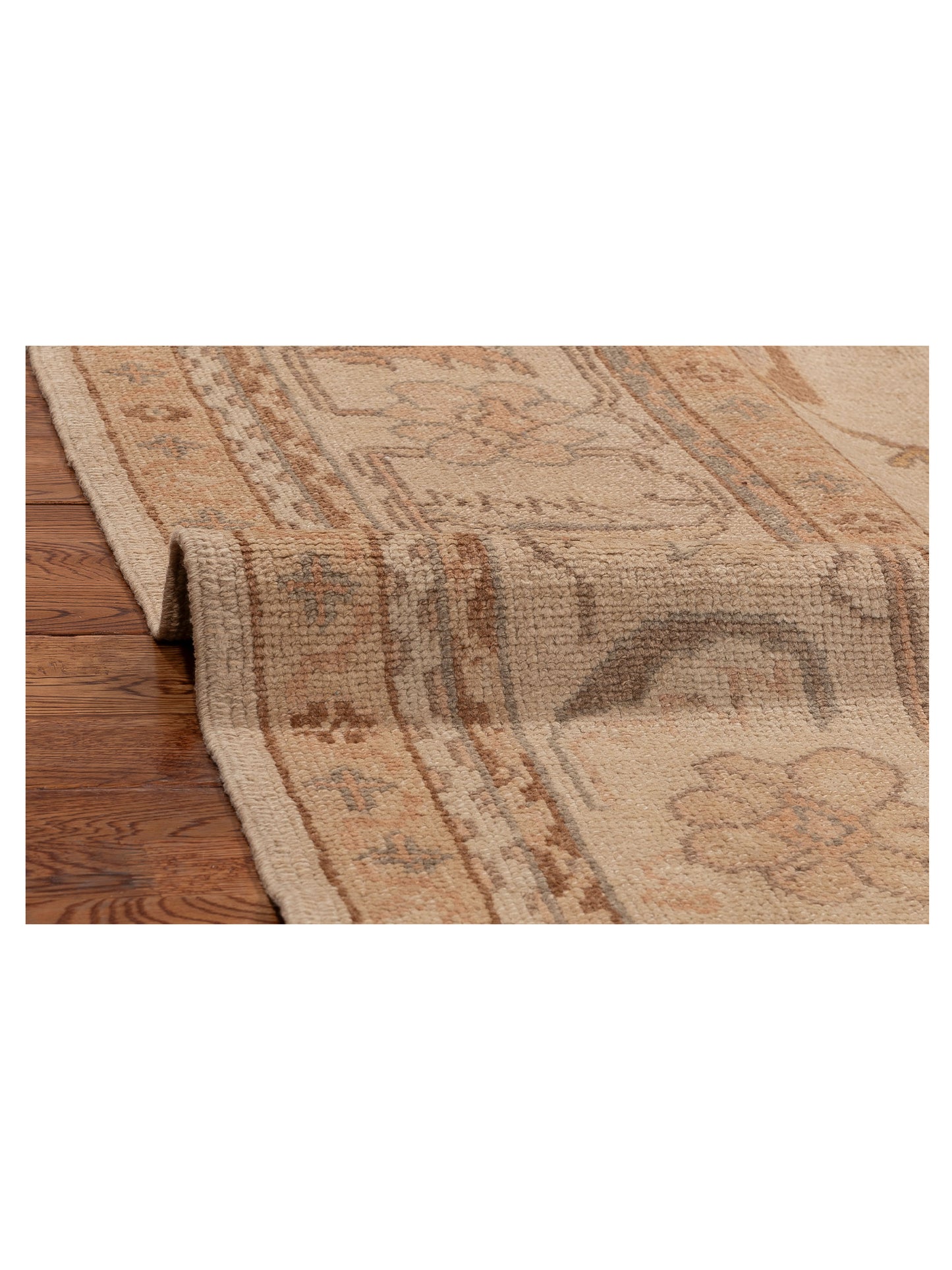 Anadol Oushak 108104 Cream Cream 9.2x12.3 Hand Knotted Rug