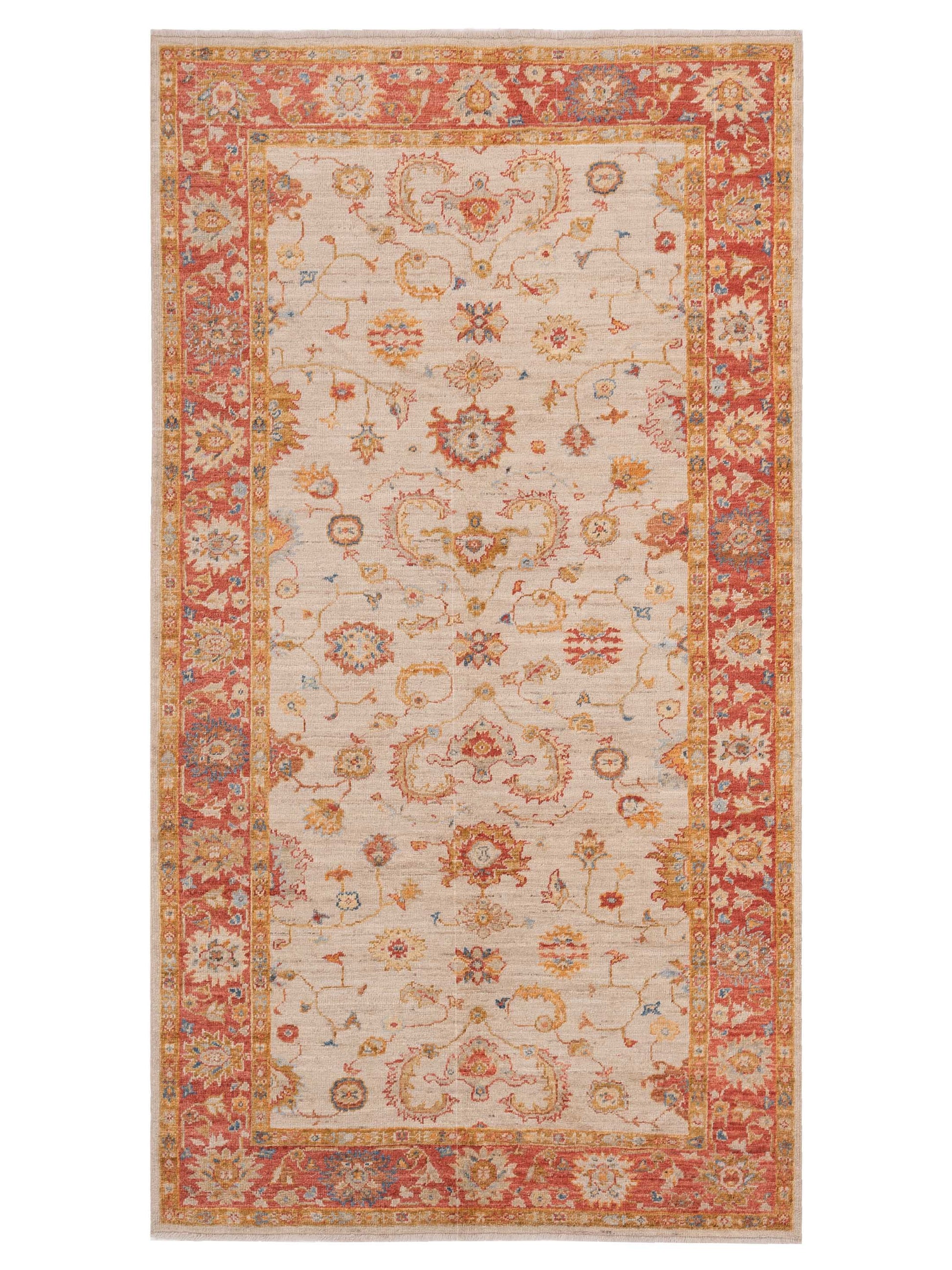 Anadol Angora Oushak  Ivory Red Traditional