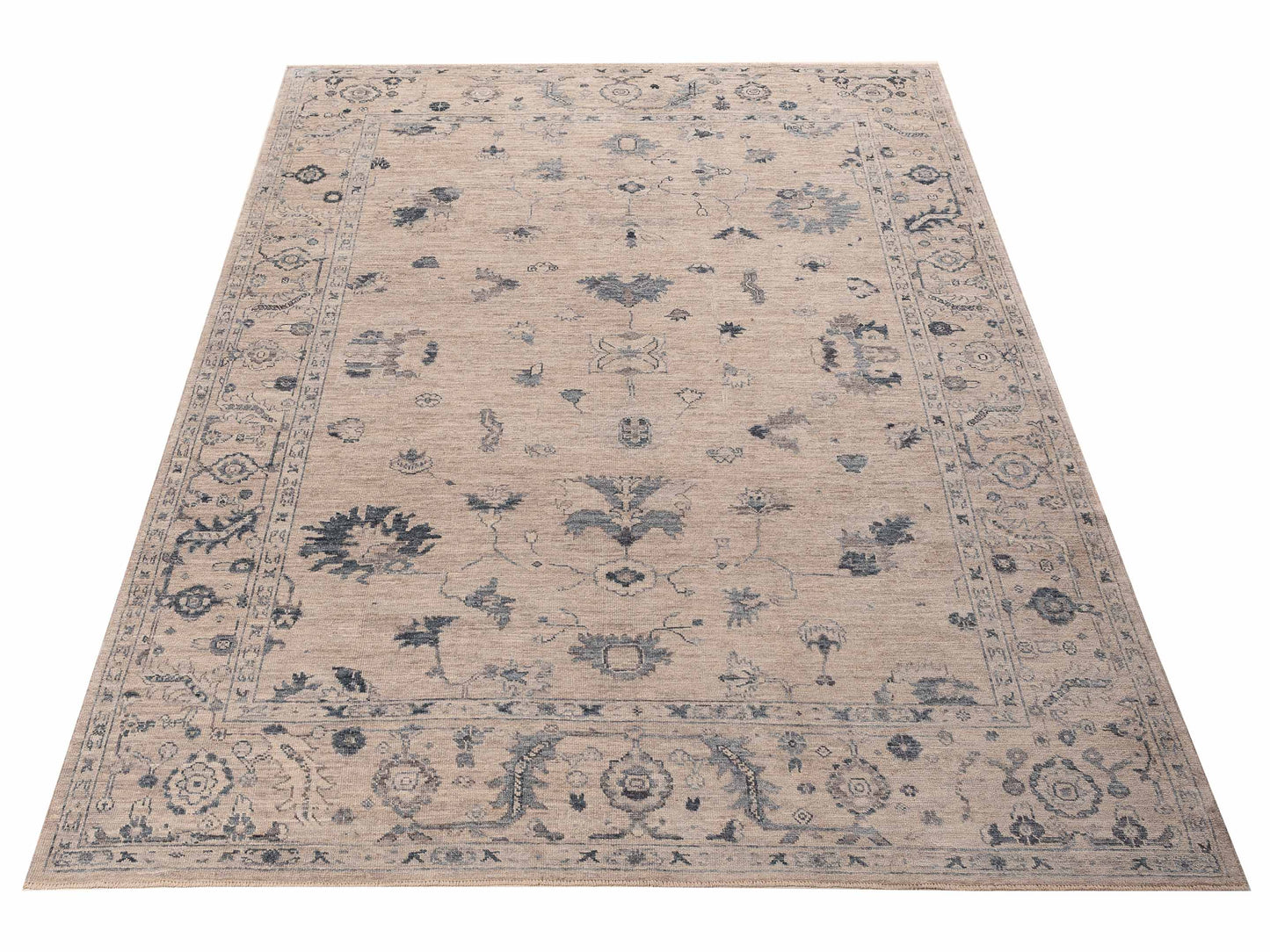 Angora Oushak 156158 Silver Silver 9.1x12.3 Hand Knotted Rug