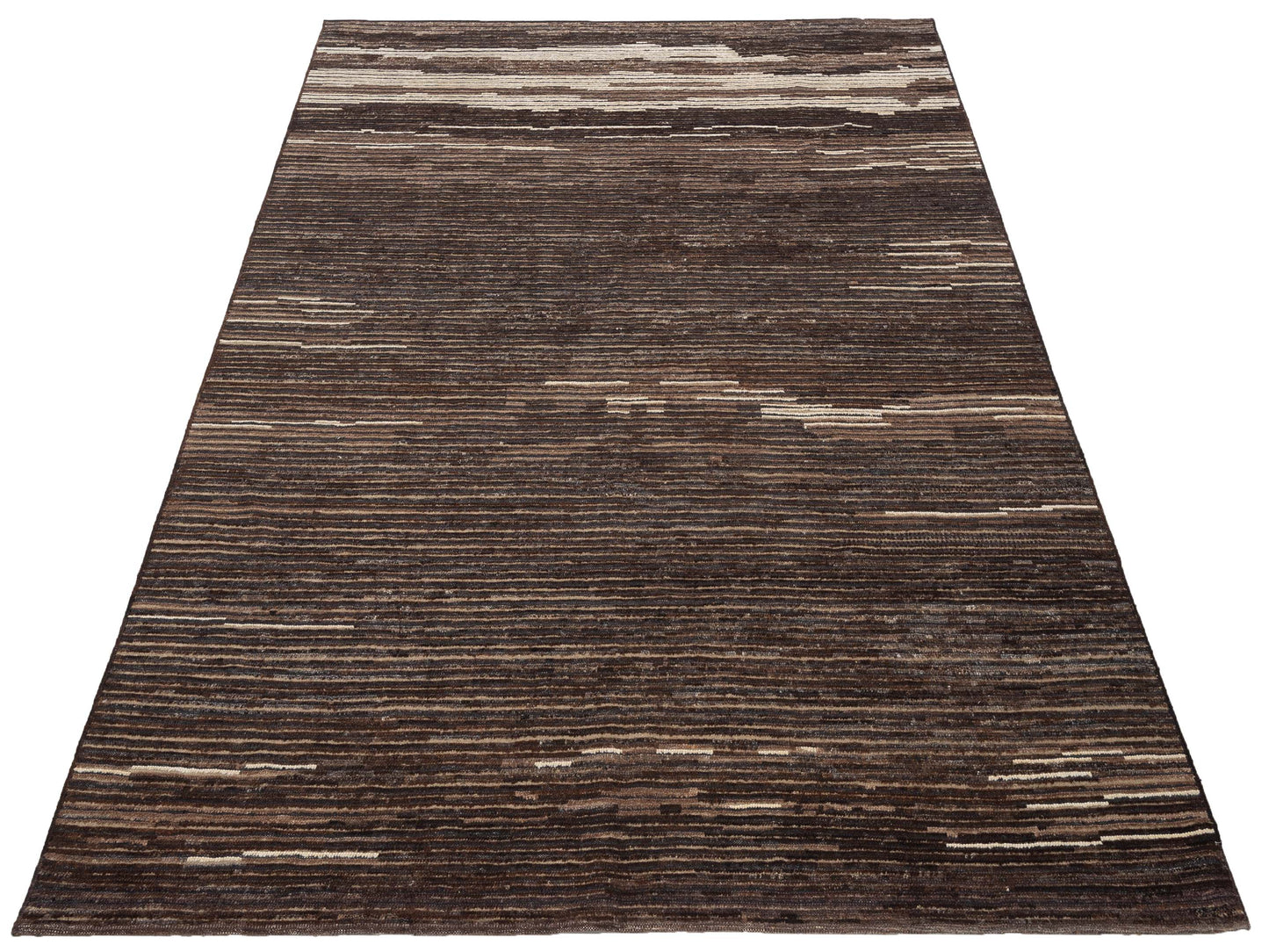 Atlas 134501 Charcoal Brown 7.10x9.10 Hand Knotted Rug