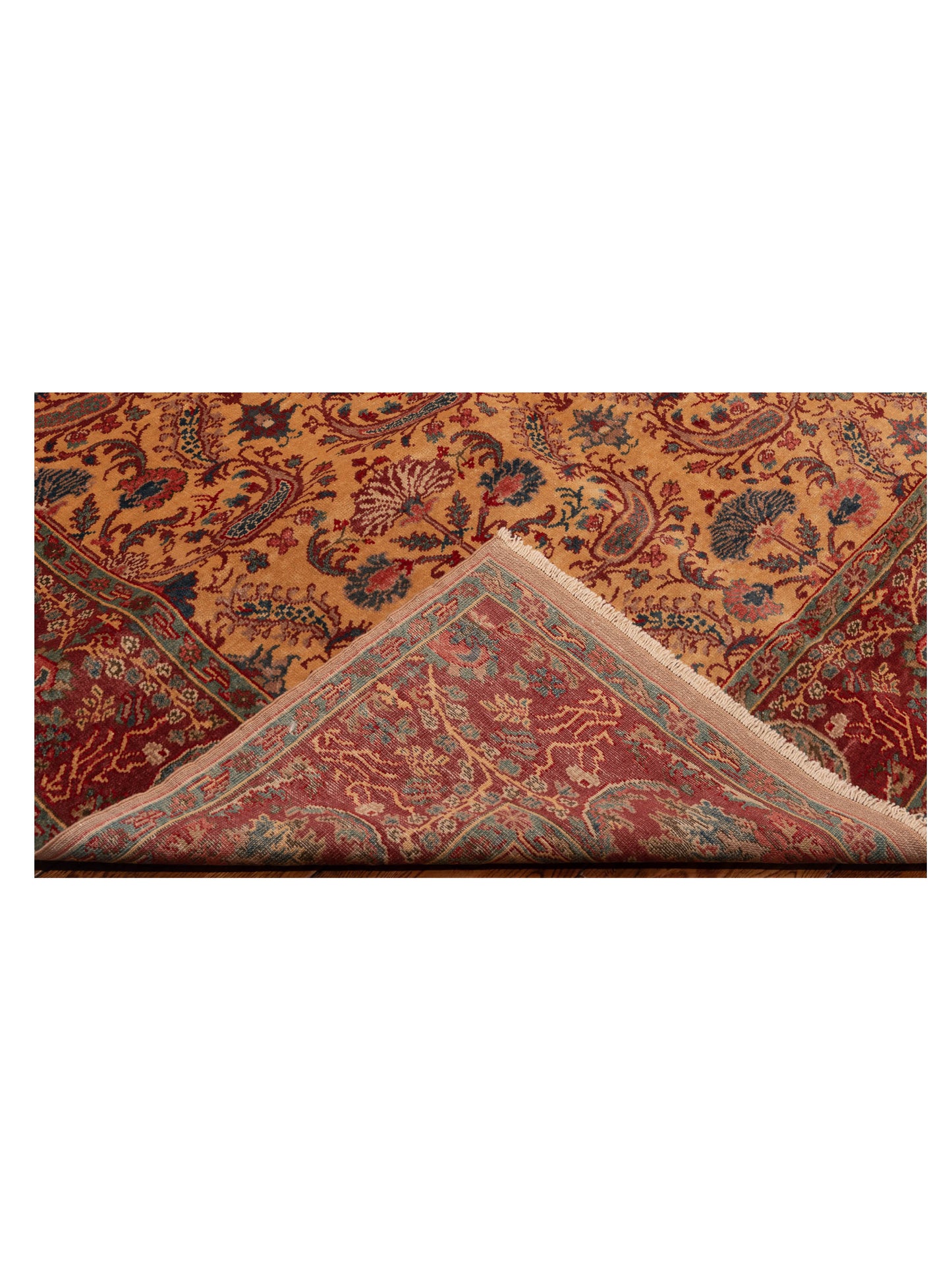 Antique Loom 147378 Gold Red 6.10x8.1 Hand Knotted Rug