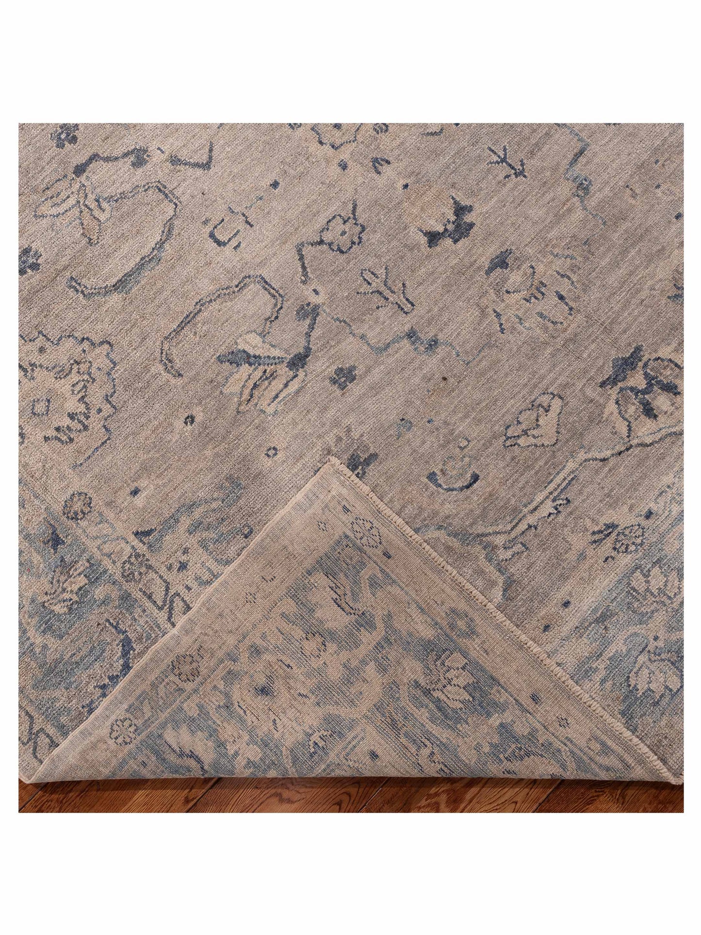 Angora Oushak 156280 Gray Gray 8.4x9.3 Hand Knotted Rug