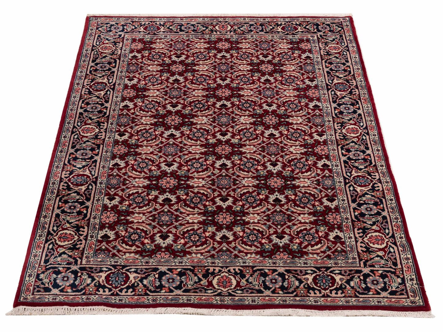 Crown 147782 Red Navy 5.4x7.11 Hand Knotted Rug