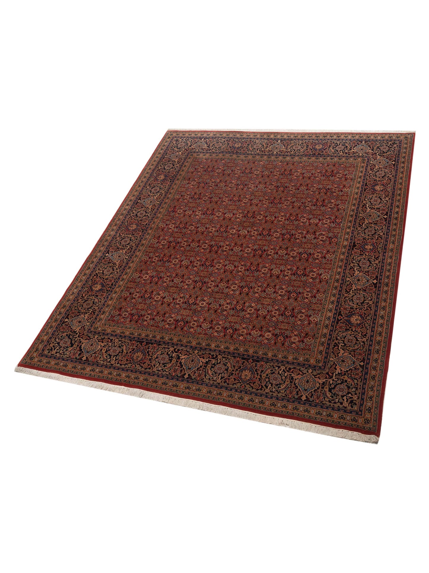 Sivas 123088 Orange Navy 8.2x9.9 Hand Knotted Rug