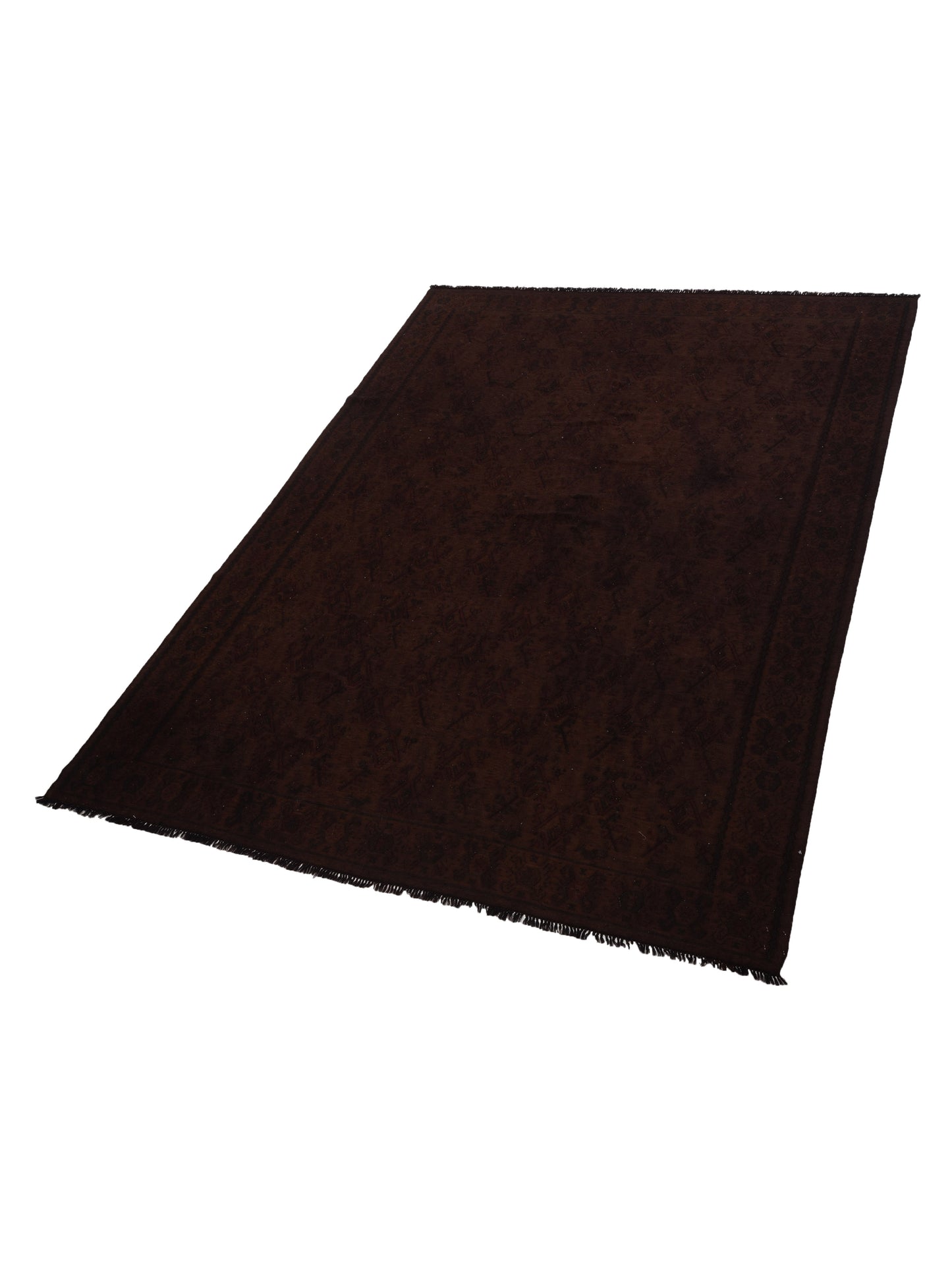 Vintage 69949 Dark Brown 8.11x11.10 Hand Knotted Rug