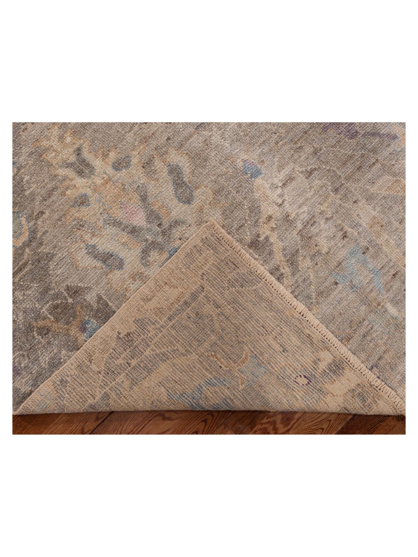 Angora Oushak 154245 Gray Gray 9.1x12.3 Hand Knotted Rug