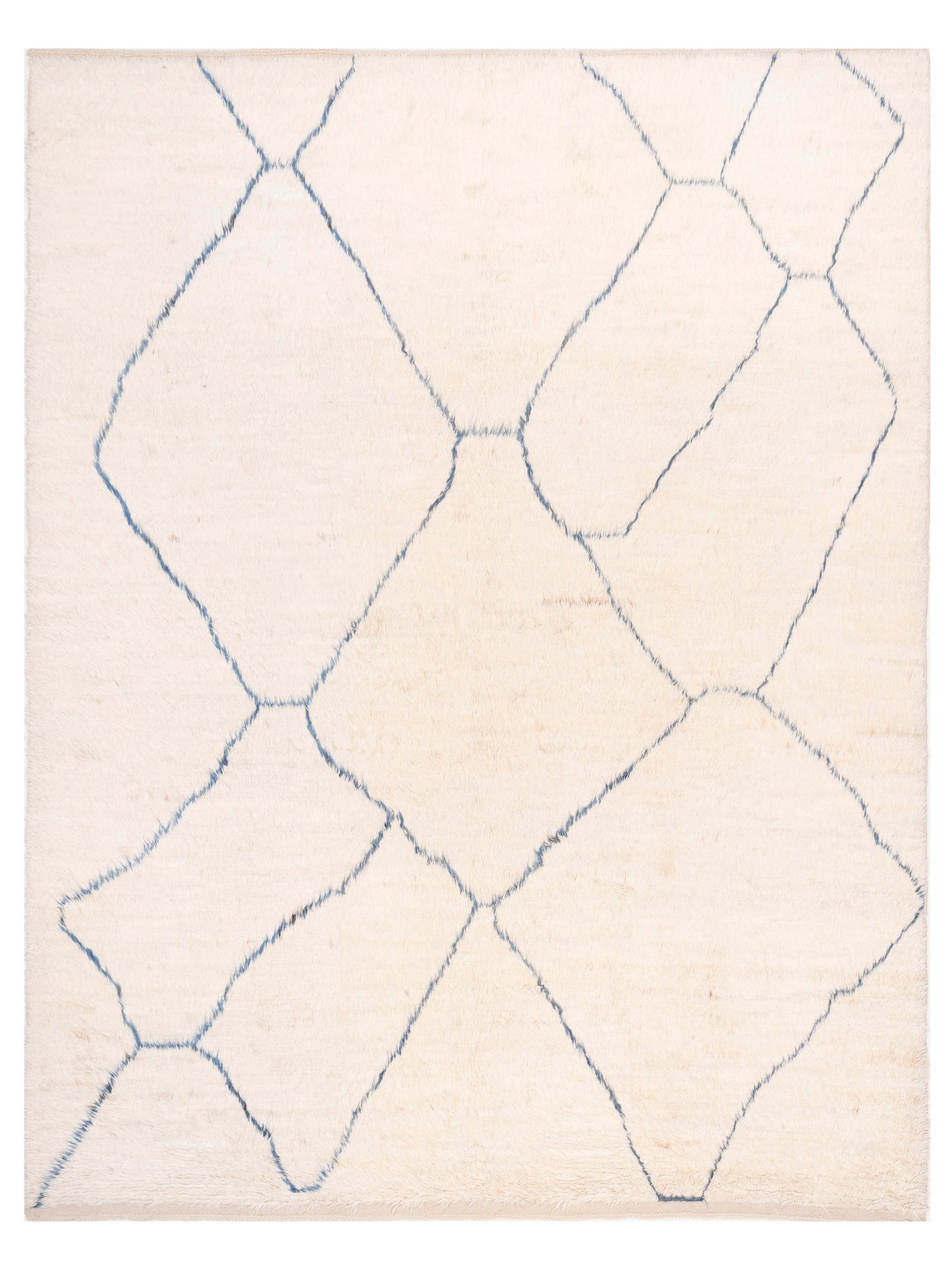 Pasha Berber  Ivory Blue Contemporary