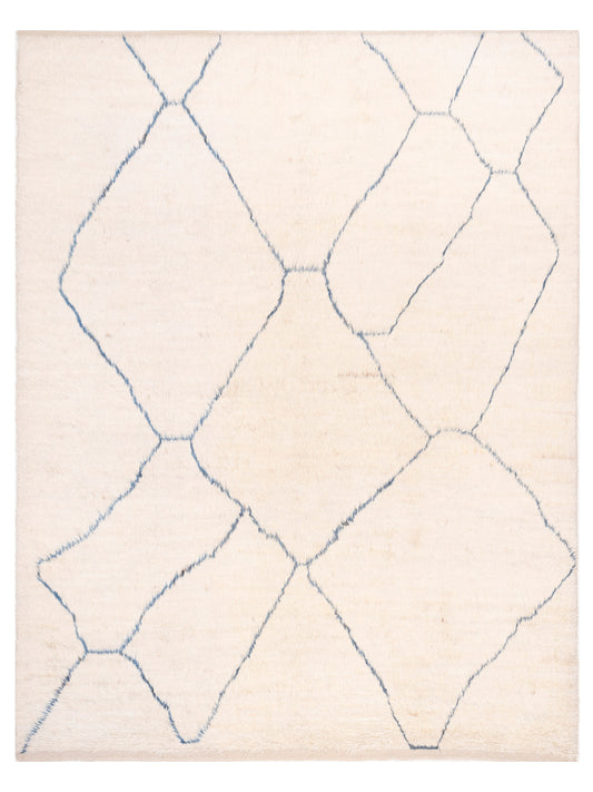 Pasha Berber  Ivory Blue Contemporary