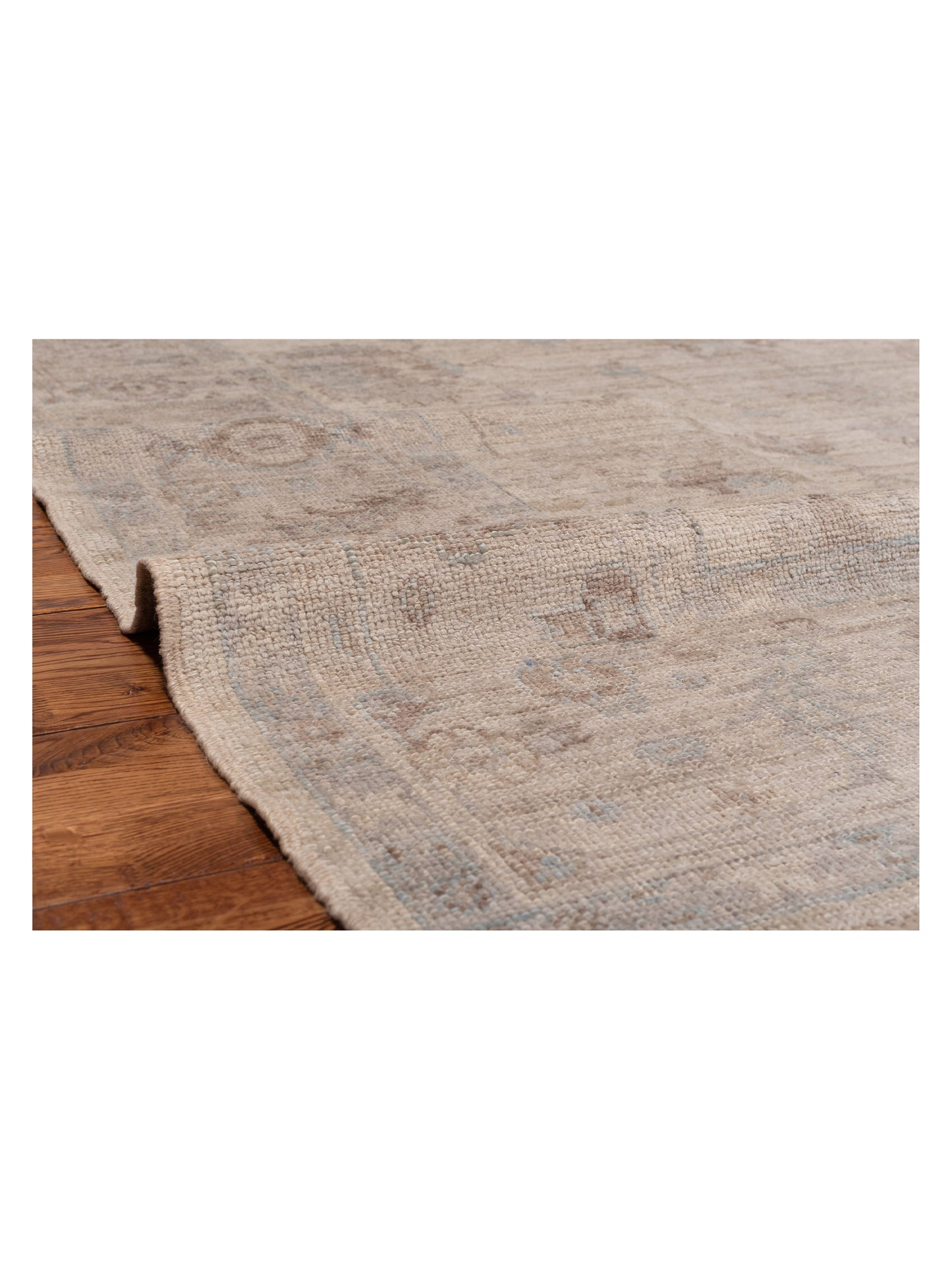 Angora Oushak 123643 Ivory Ivory 7.9x9.5 Hand Knotted Rug