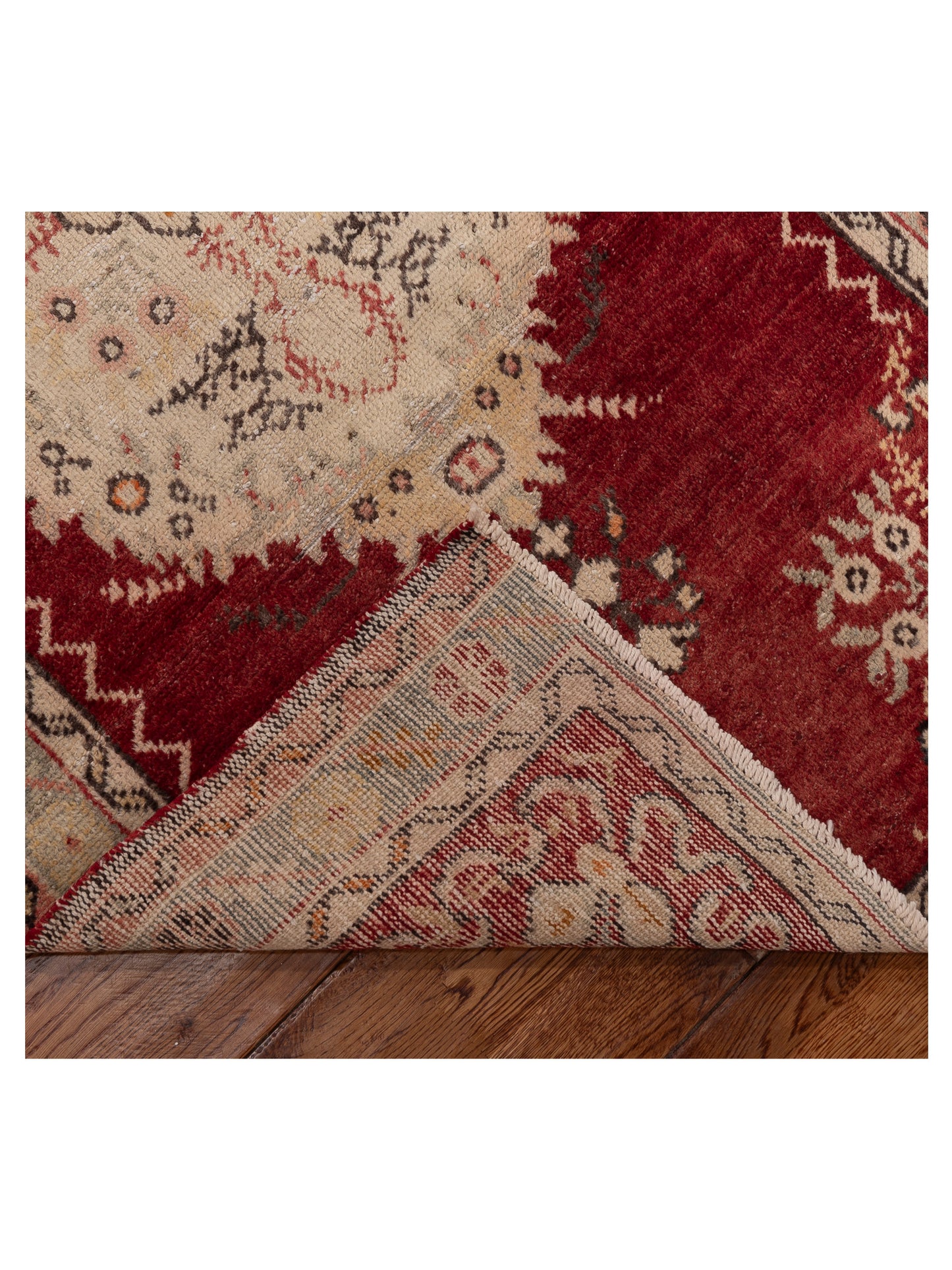 Old Anatolian 154161 Red Gray 3x5.9 Hand Knotted Rug