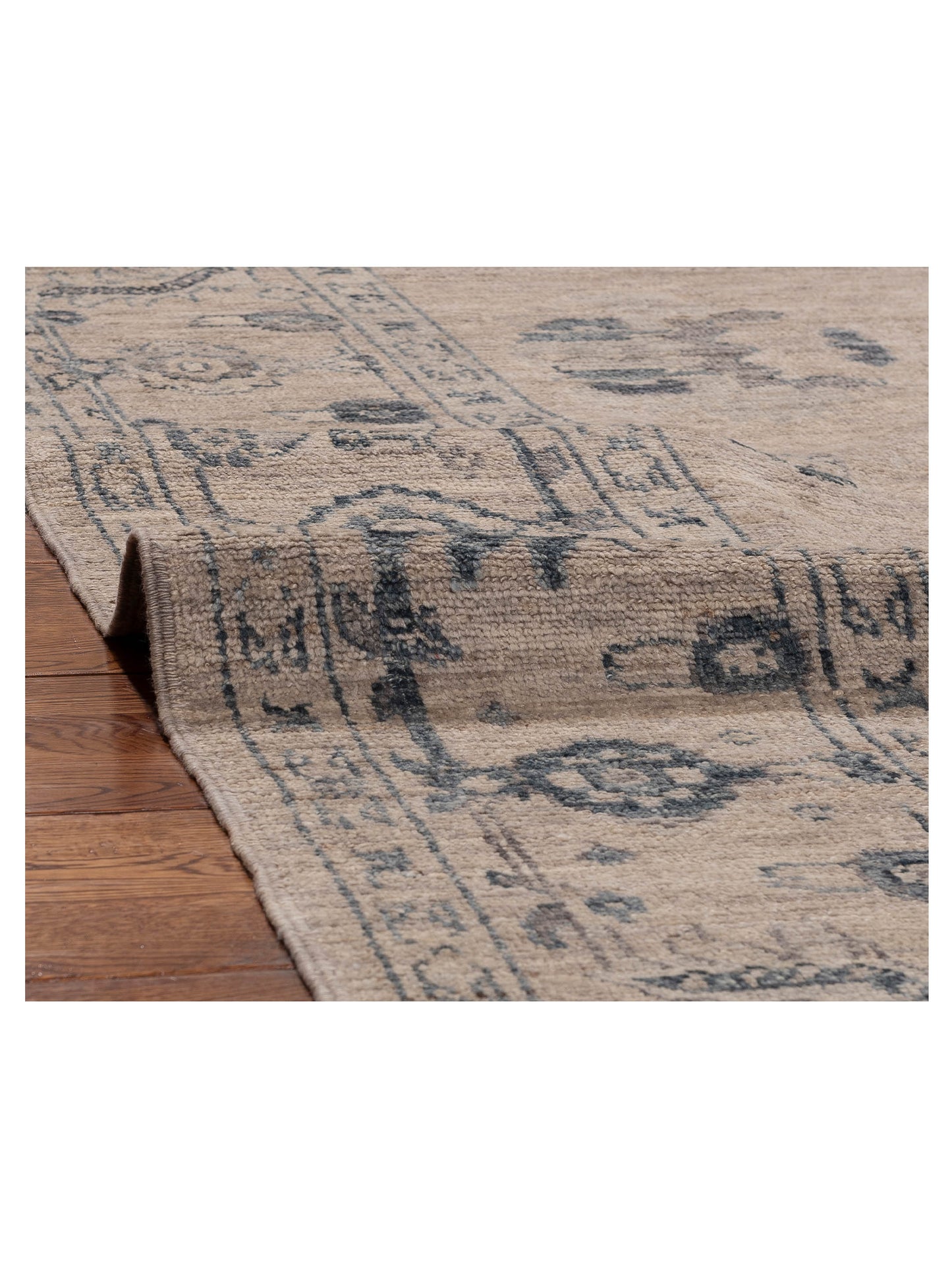 Angora Oushak 156158 Silver Silver 9.1x12.3 Hand Knotted Rug