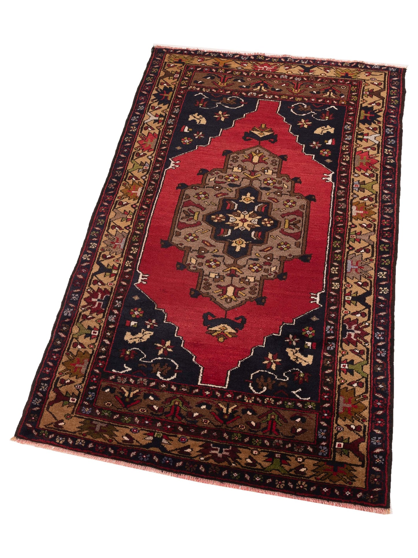 Old Anatolian 148541 Red Brown 3.4x6.4 Hand Knotted Rug