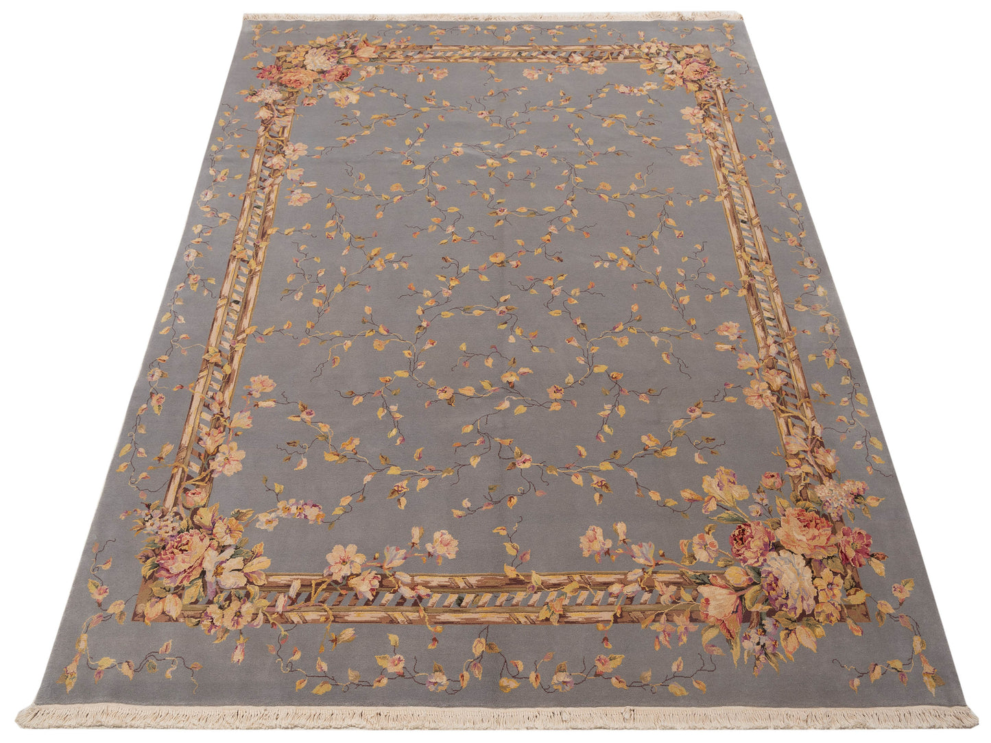 Magnolia 98425 Gray Gray 7.10x9.10 Hand Knotted Rug