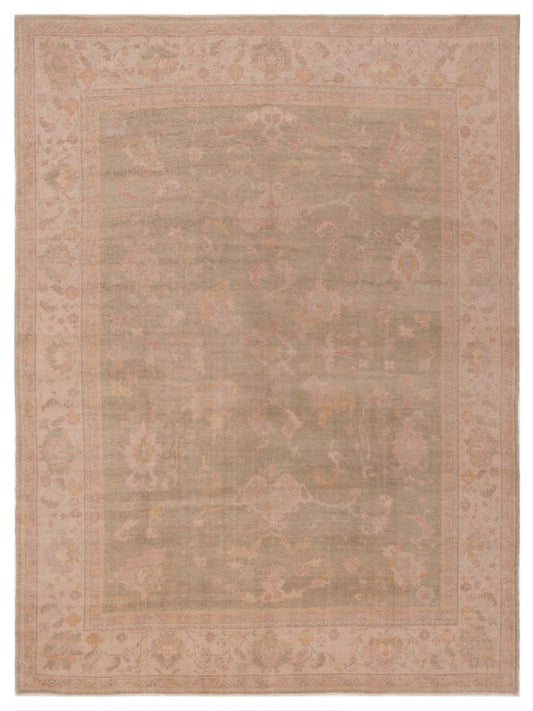 Pasha Anadol Oushak  Sage Green Beige Transitional