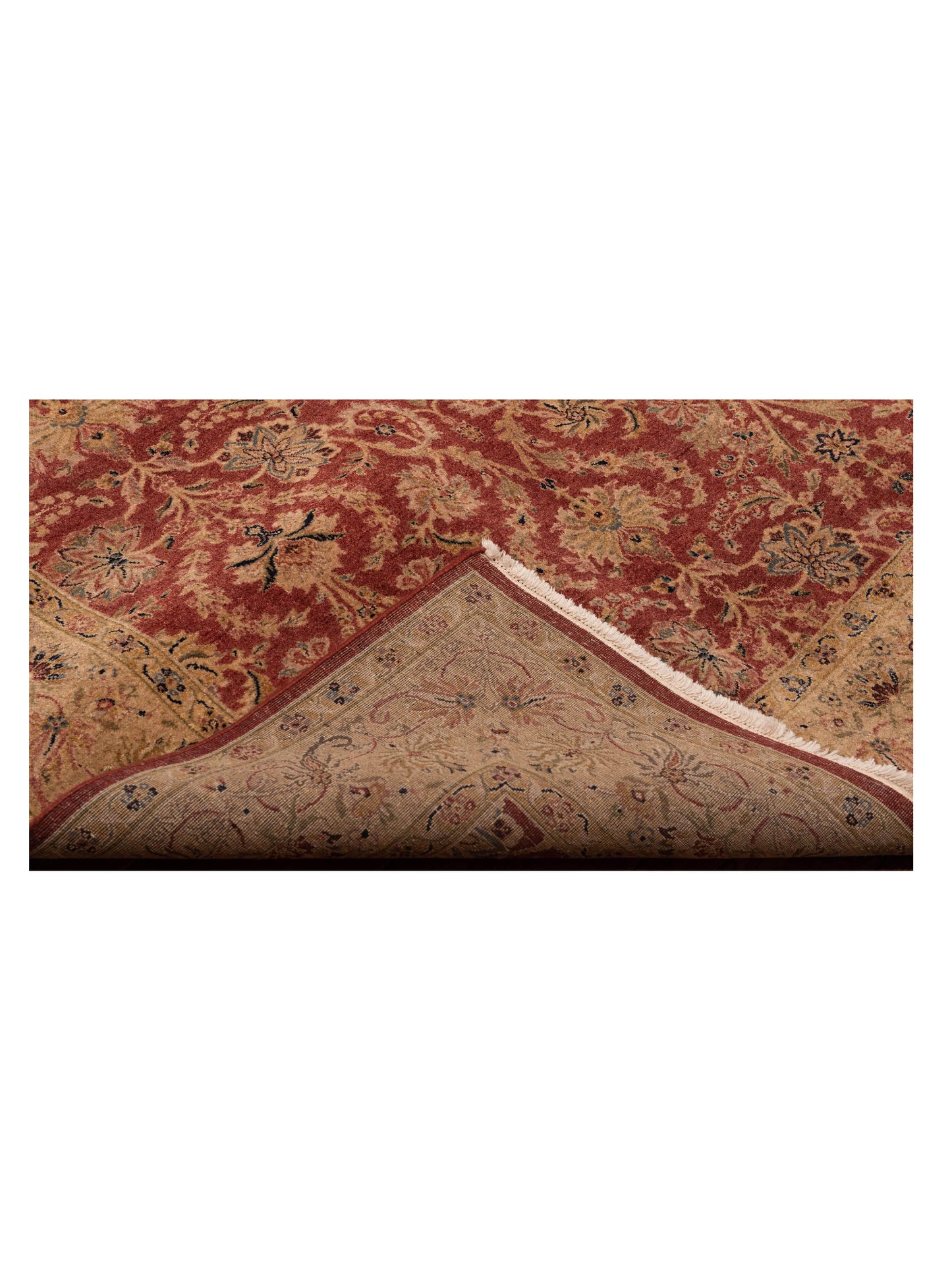Platinum 115022 Red Gold 6.1x9.1 Hand Knotted Rug