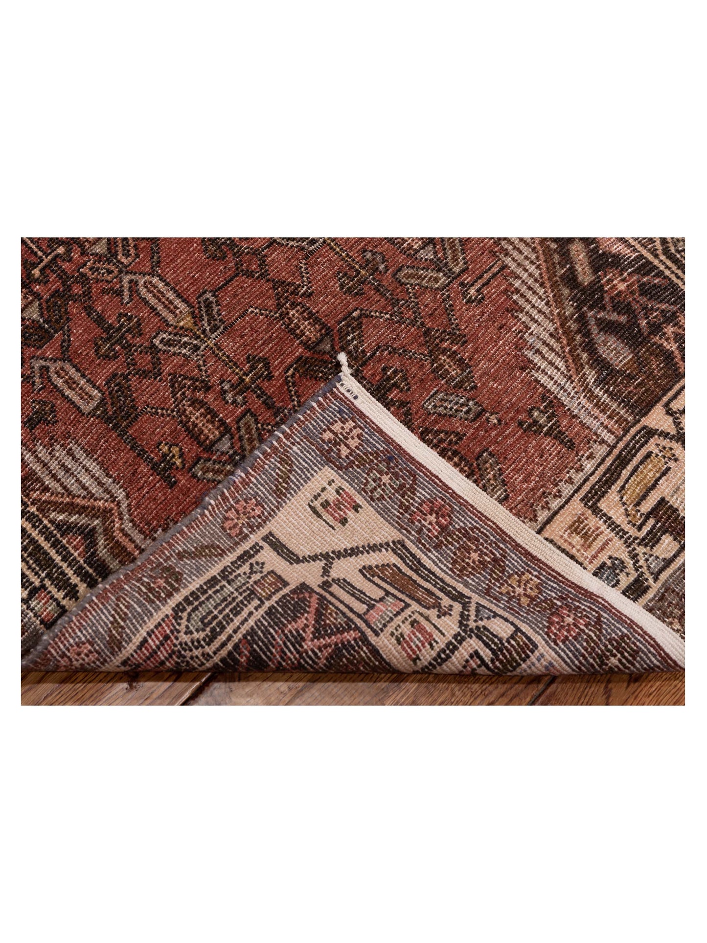 Persian 147701 Rust Ivory 2.8x9.5 Hand Knotted Rug