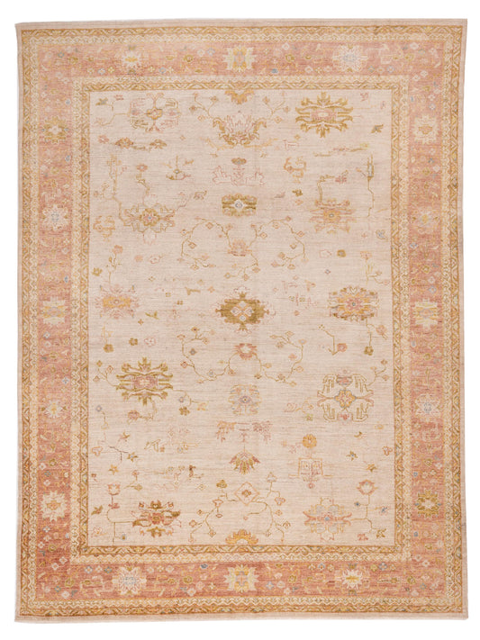 Anadol Angora Oushak  Ivory Pink Traditional