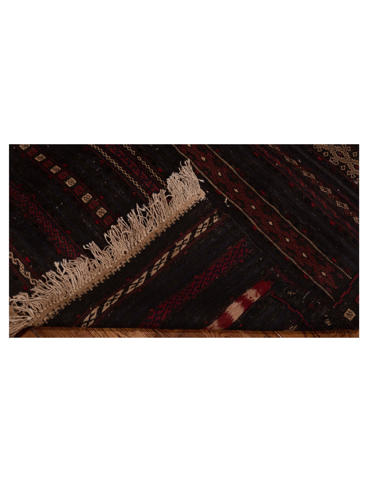 Afghan Soumak 54703 Black 5x9.9 Hand Woven Rug