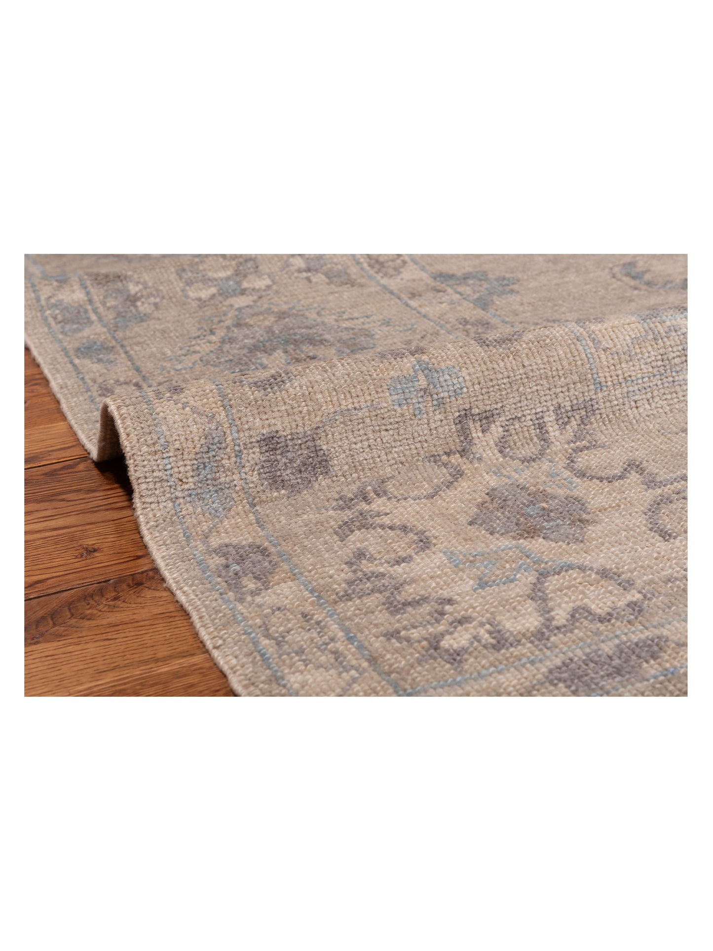 Angora Oushak 120131 Silver Silver 8x10 Hand Knotted Rug