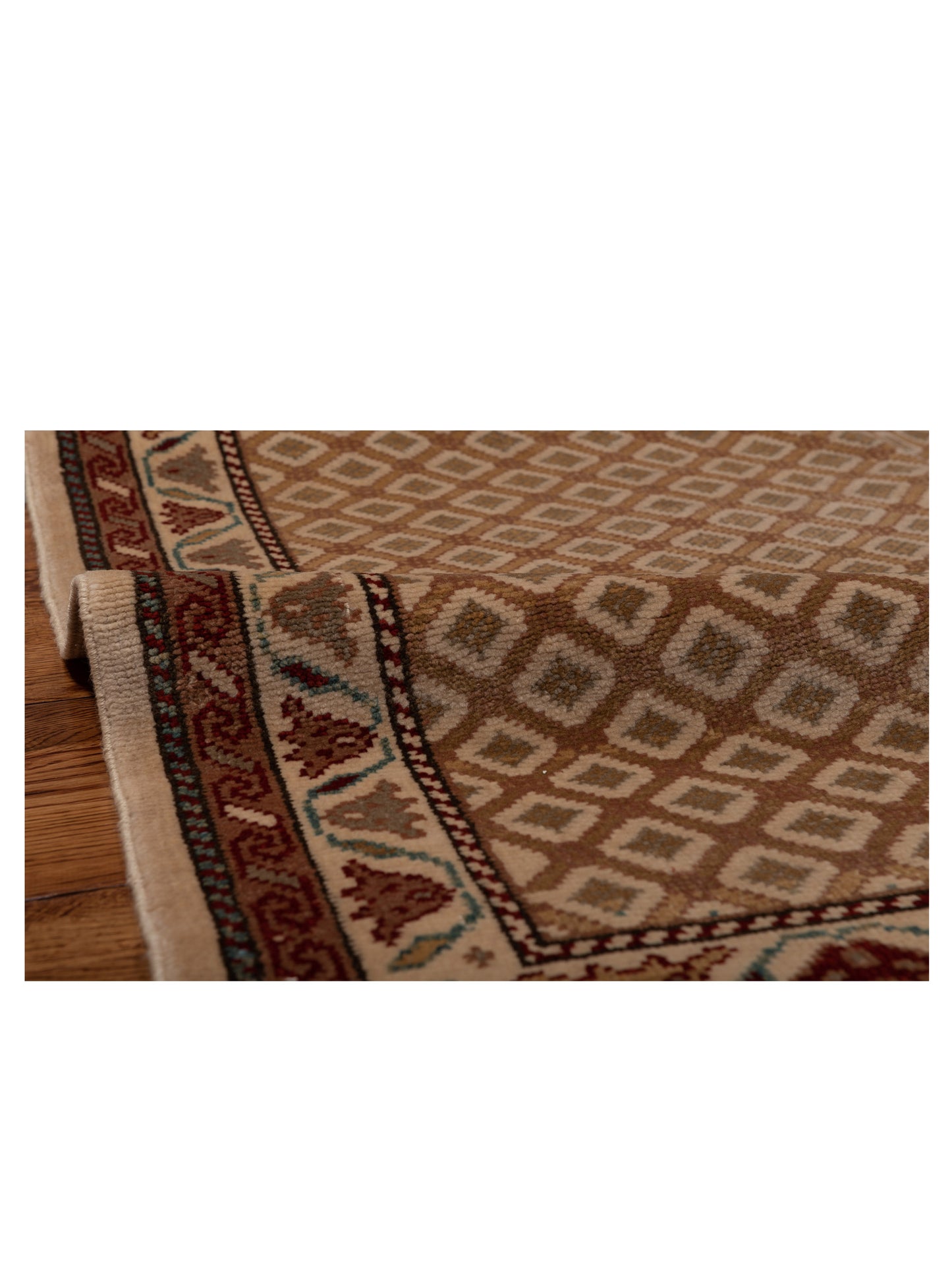 Antique Loom 147408 Brown Ivory 3x10.11 Hand Knotted Rug