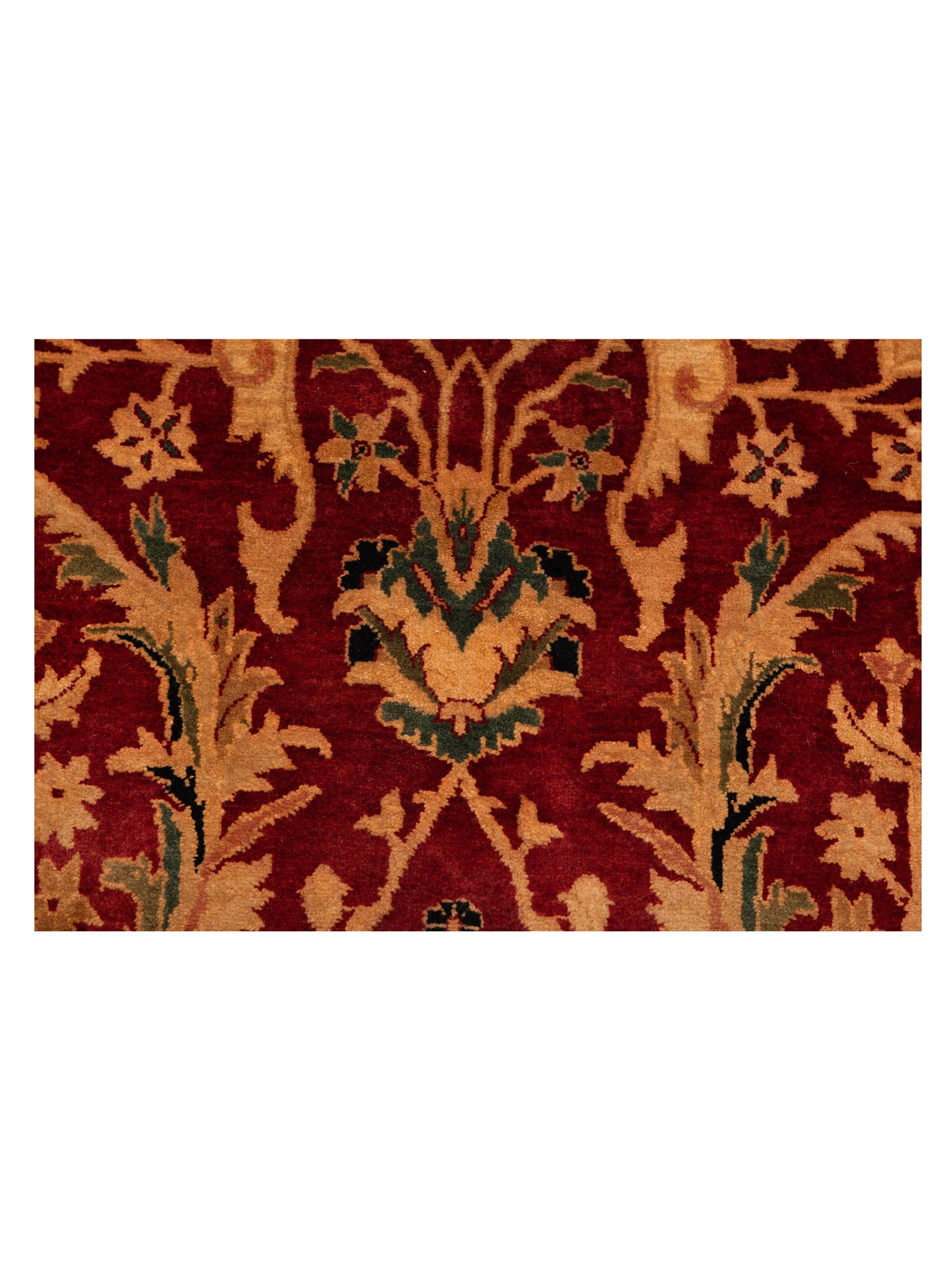 Crown 83586 Red Black 9x12 Hand Knotted Rug