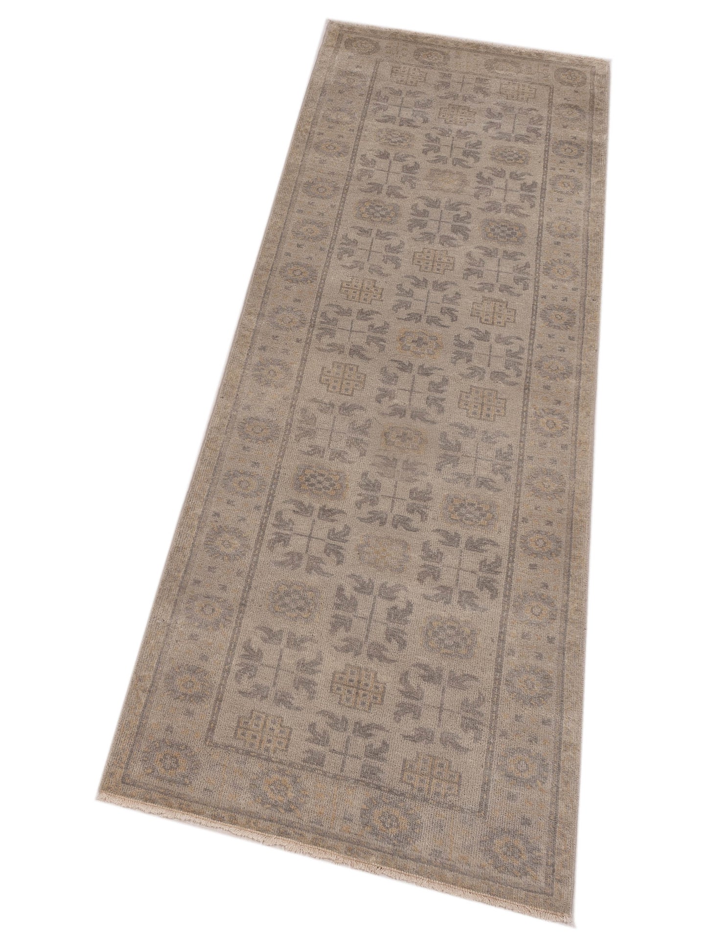 Evren 123482 Silver 2.6x7.11 Hand Knotted Rug