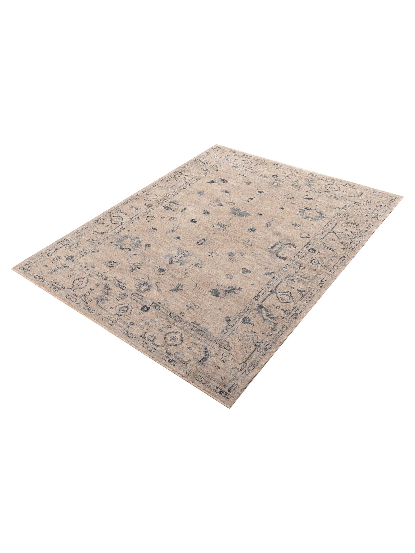 Angora Oushak 156098 Gray Gray 8x9.11 Hand Knotted Rug