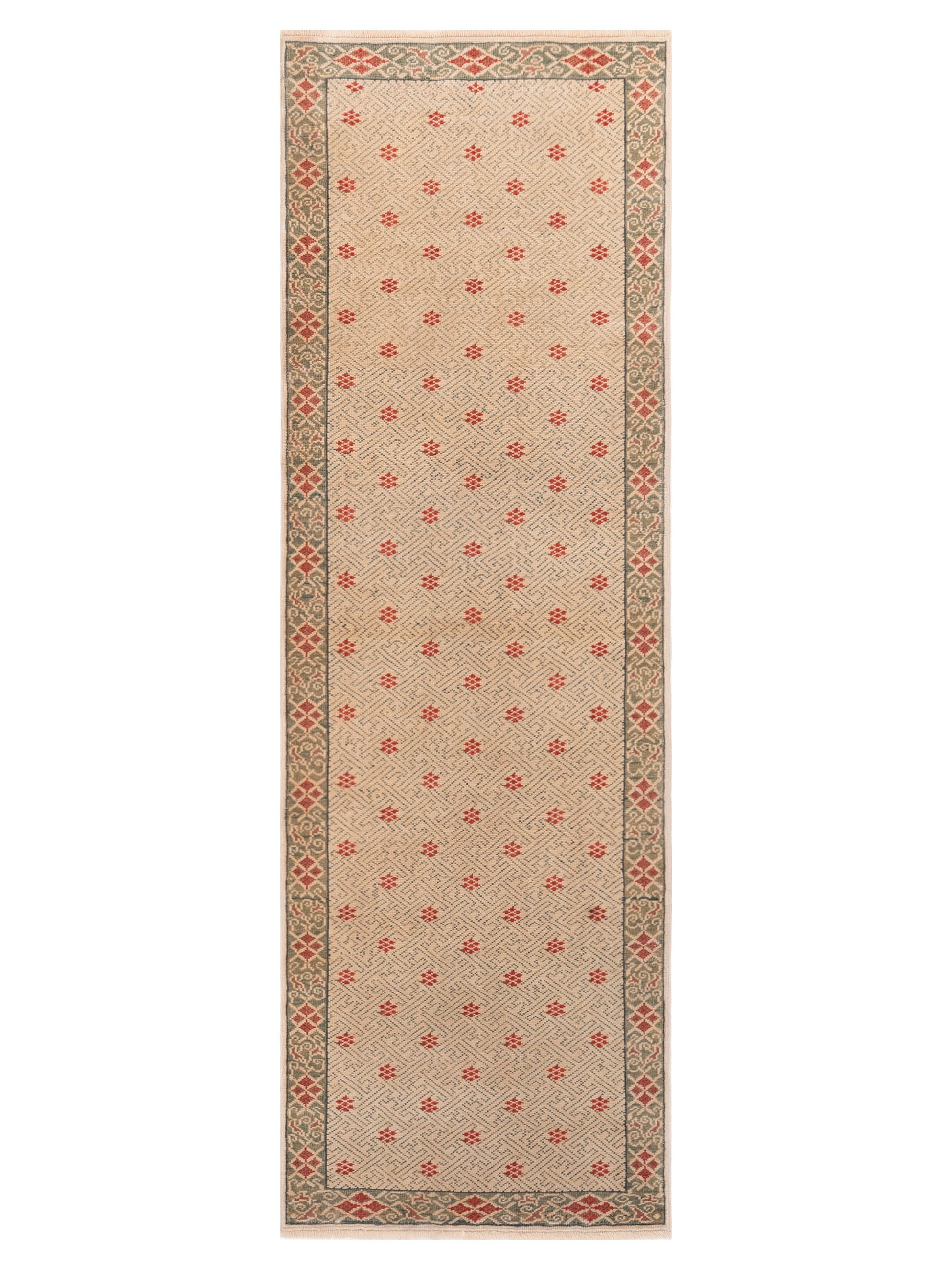 Pasha Antique Loom  Ivory Green Transitional