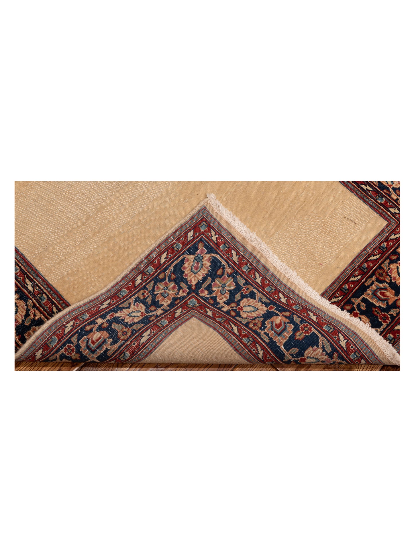 Persian 147688 Ivory Navy 3x12.10 Hand Knotted Rug