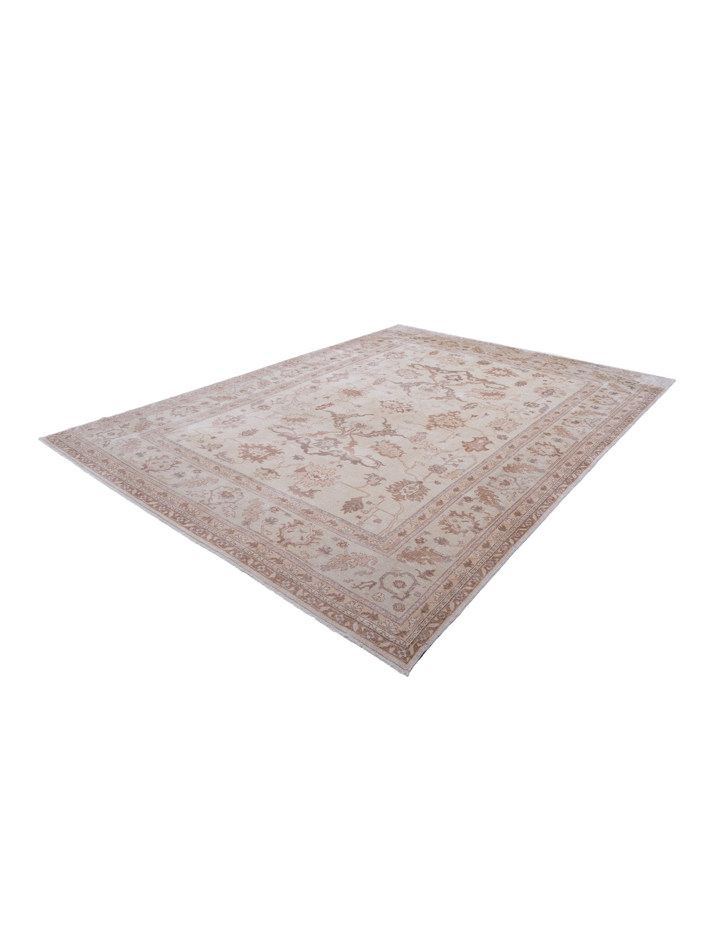 Angora Oushak 108091 Ivory Ivory 11x14.10 Hand Knotted Rug