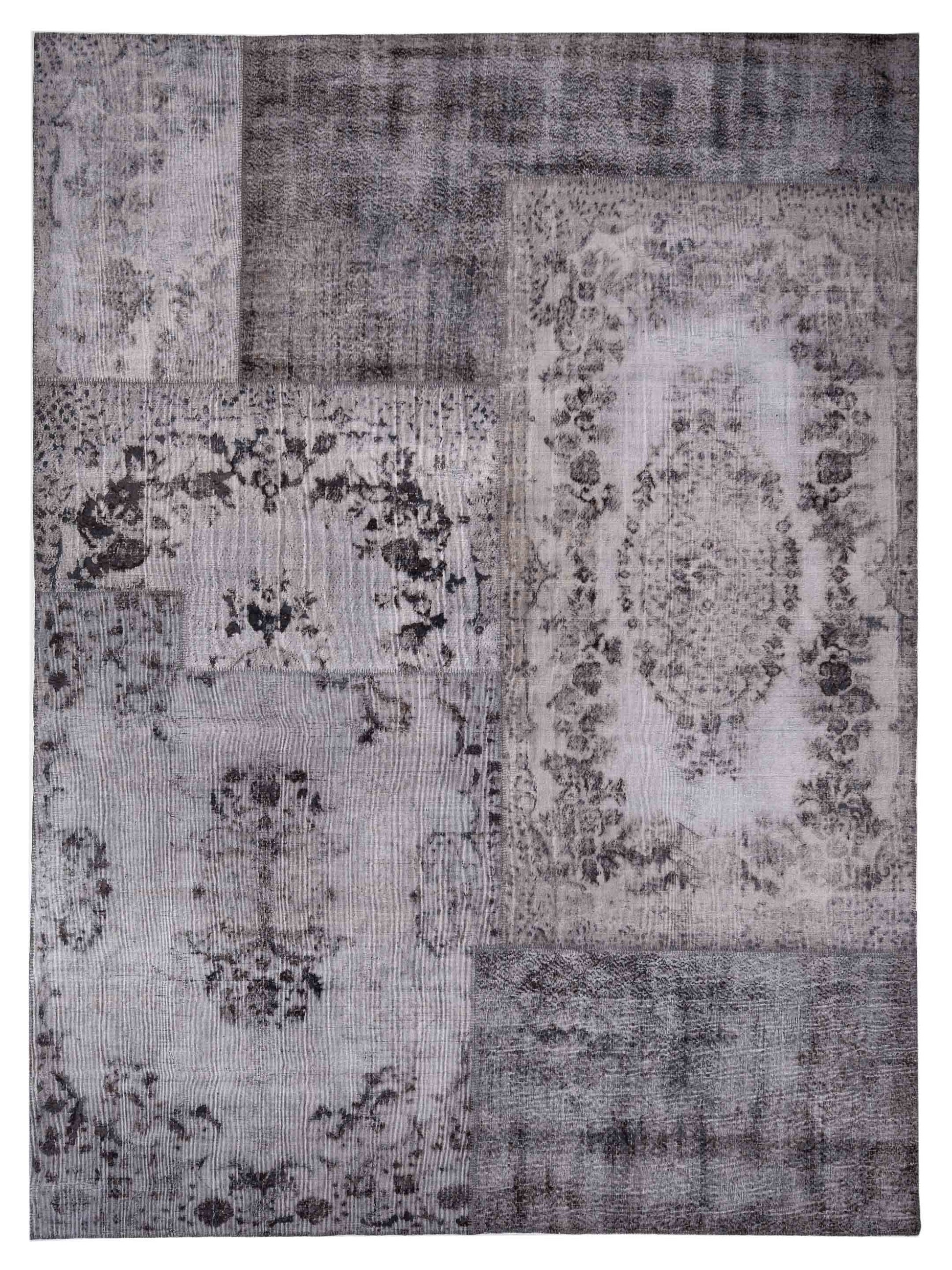 Pasha Turkish Vestige Patchwork  Gray  Contemporary