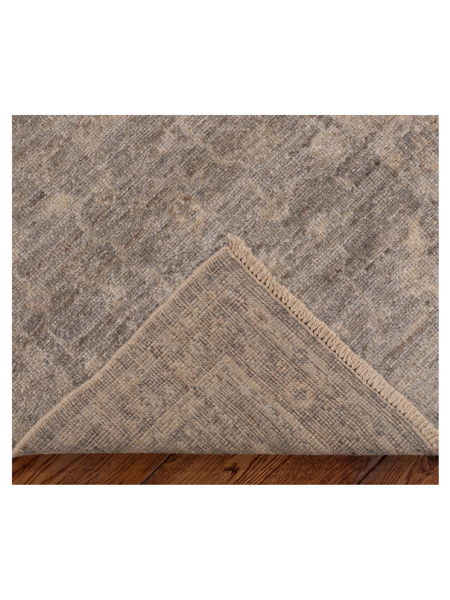 Angora Oushak 154090 Gray Gray 2.7x9.1 Hand Knotted Rug
