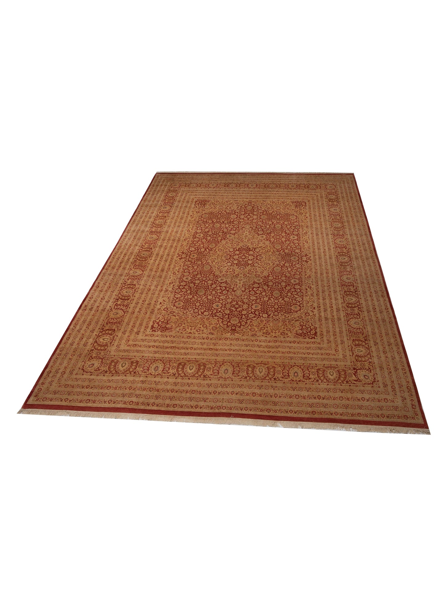 Haji Jalili 111368 Rust Cream 12x15.3 Hand Knotted Rug