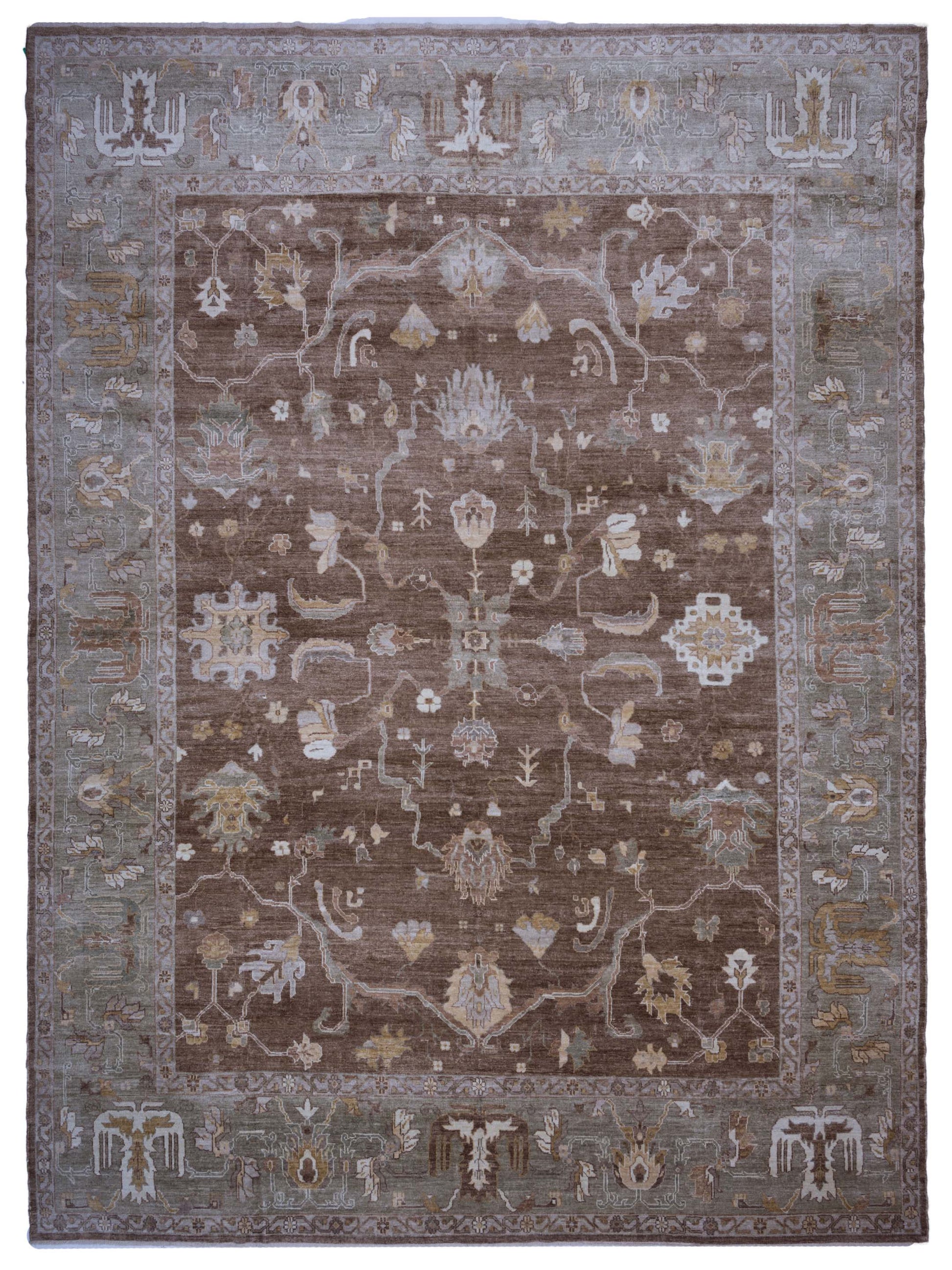 Anadol Angora Oushak  Brown Green Traditional