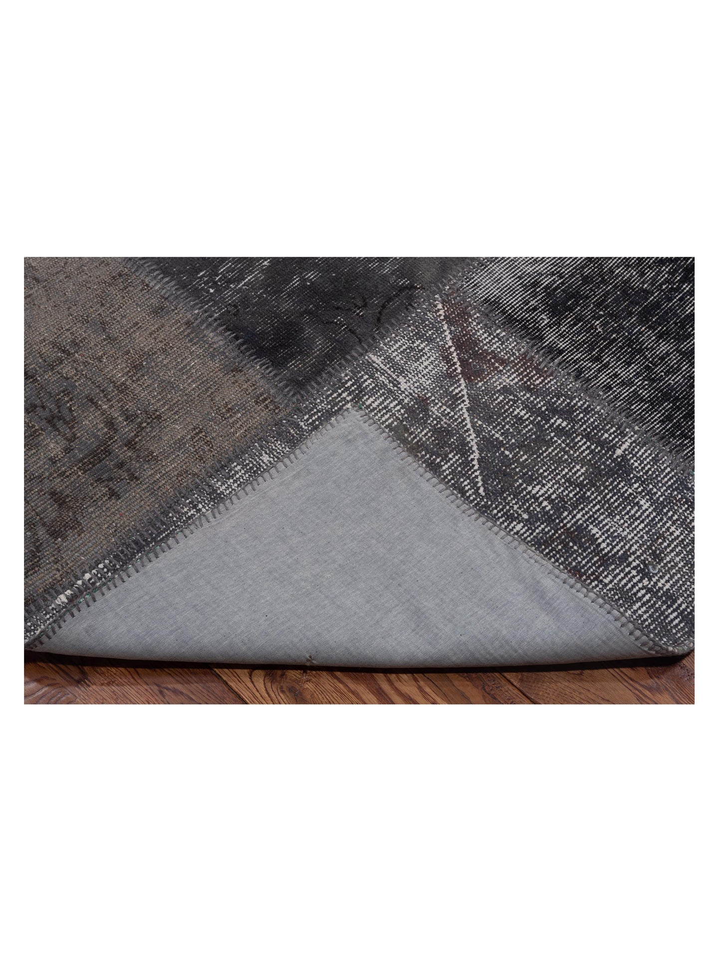 Turkish Vestige Patchwork 111794 Dark Gray 9x12 Hand Knotted Rug