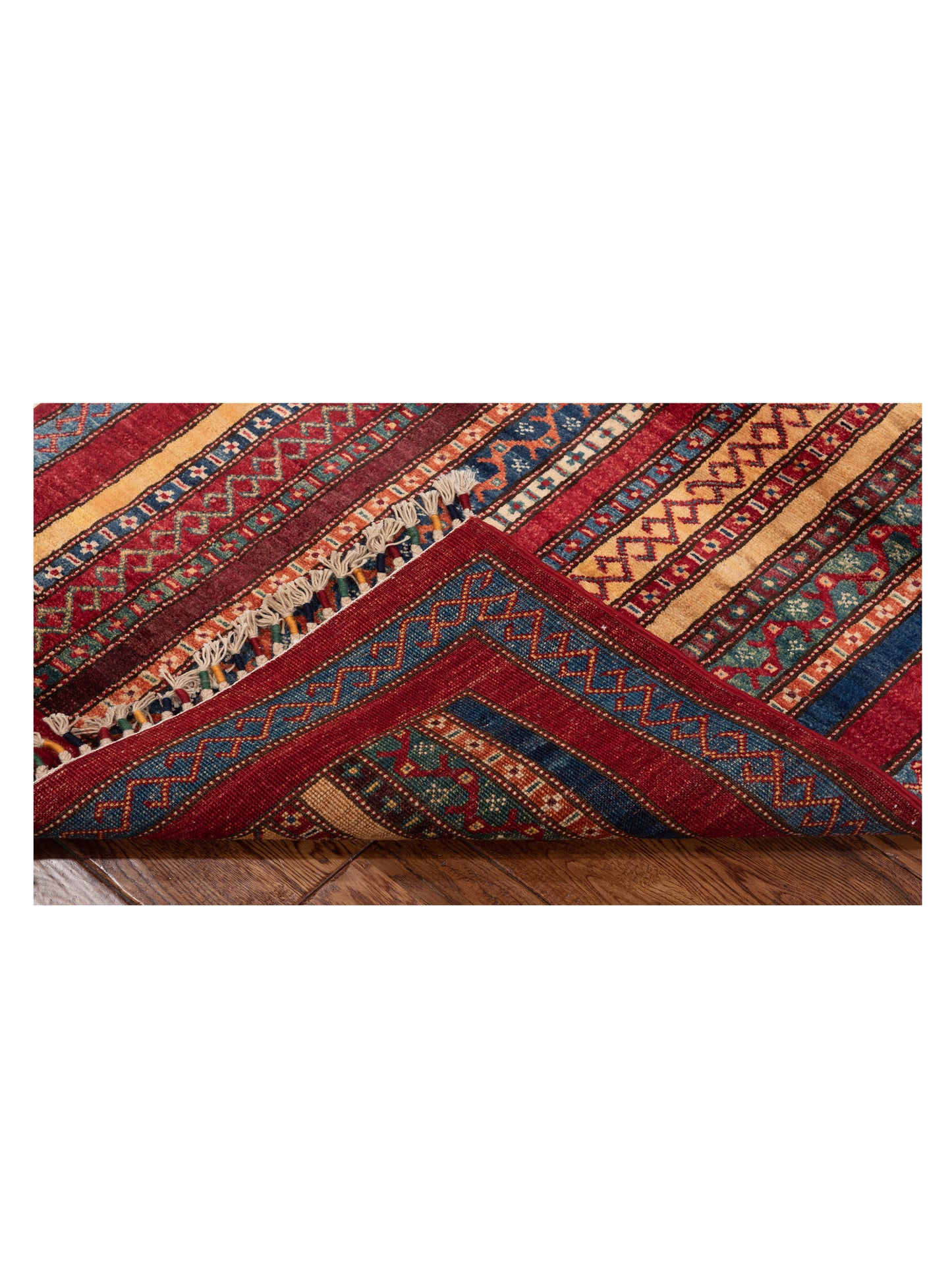 Shawl 129322 Multi 2.9x9.9 Hand Knotted Rug