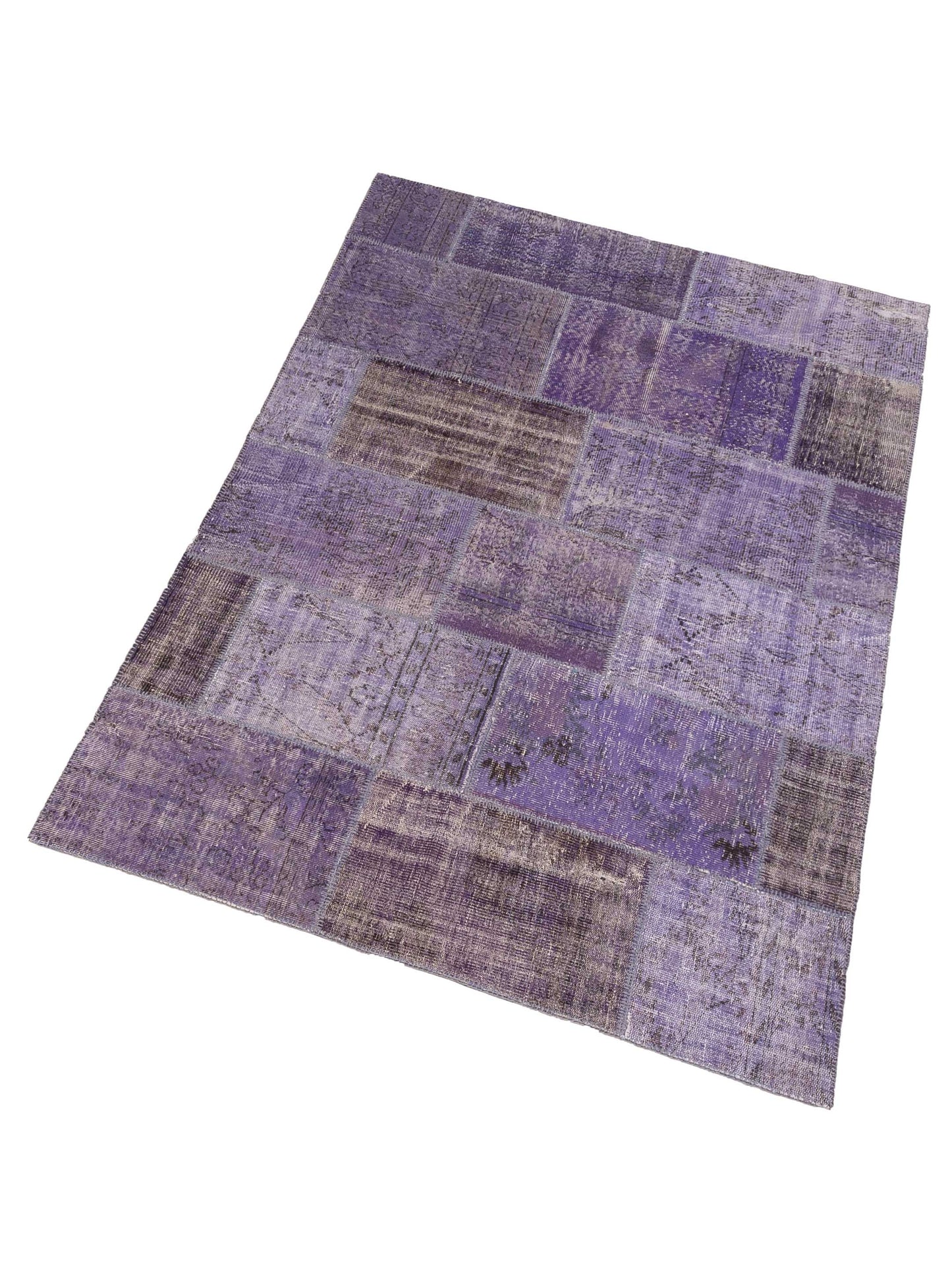 Turkish Vestige Patchwork 110105 Purple 6x9 Hand Knotted Rug
